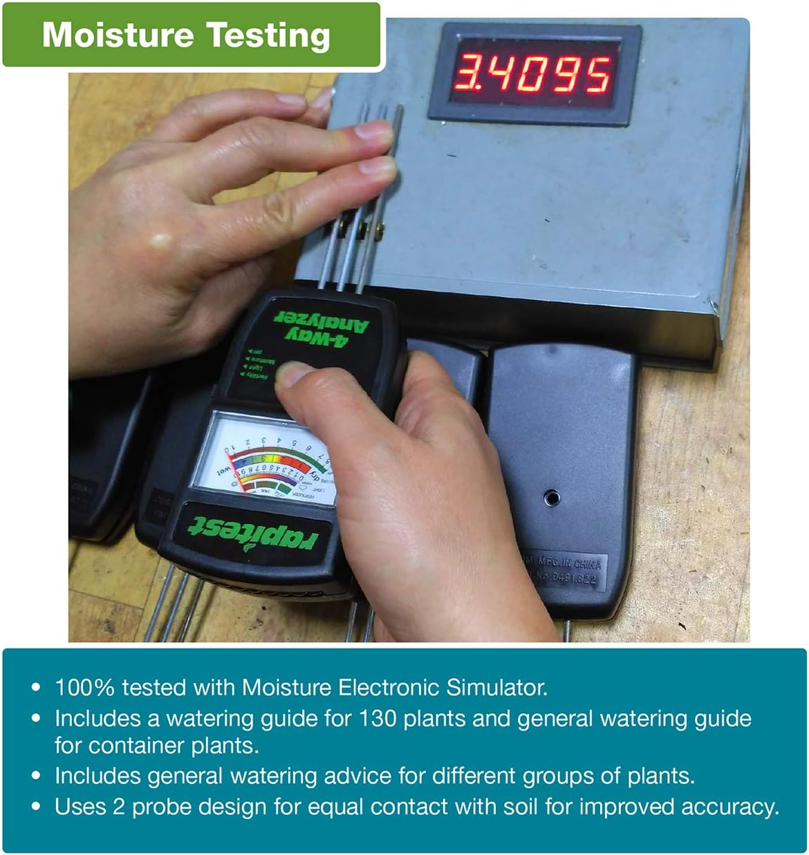 Luster Leaf 1880 Rapitest Tester Electronic 4-Way Analyzer, Soil image number 3