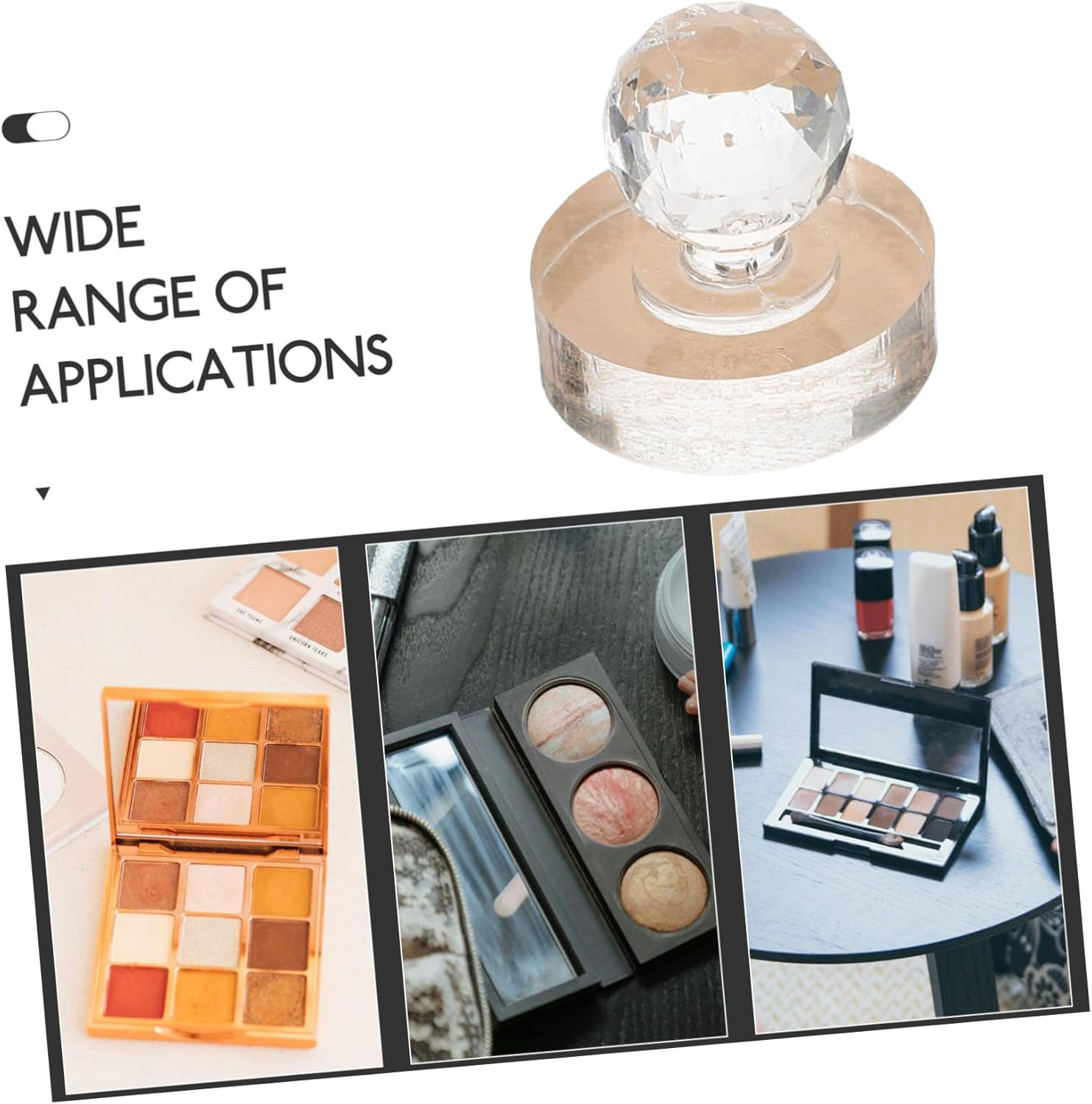 FOMIYES Eyeshadow Pressure Stamper Tool round Tamper for Eye Shadow Highlighter and Blusher Compact and Portable Makeup Stamper for Shaped Compacts Design image number 2