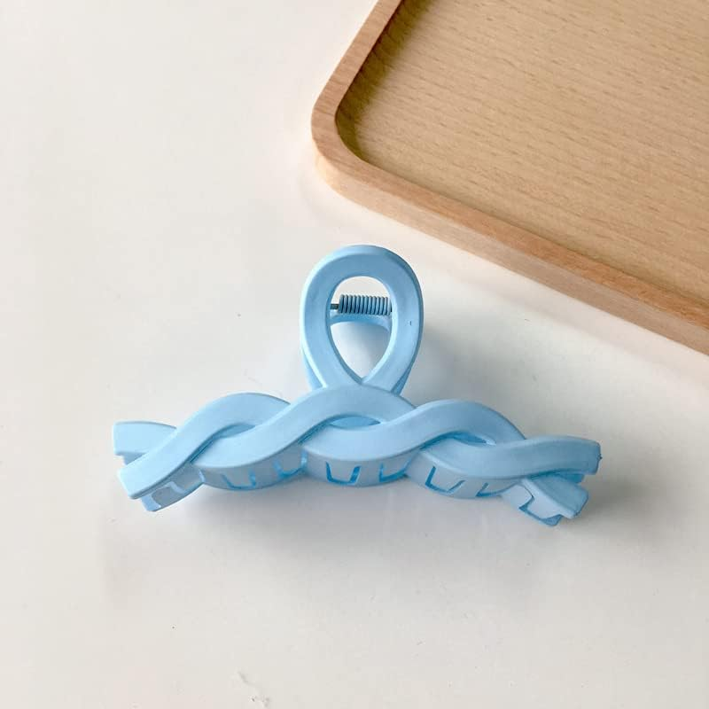 Large Cross Matt Hair Clip Beautiful Women'S Hair Clip Headpiece Elegant Hair Accessory 1 Piece (11.5 Cm X 6 Cm, Blue)