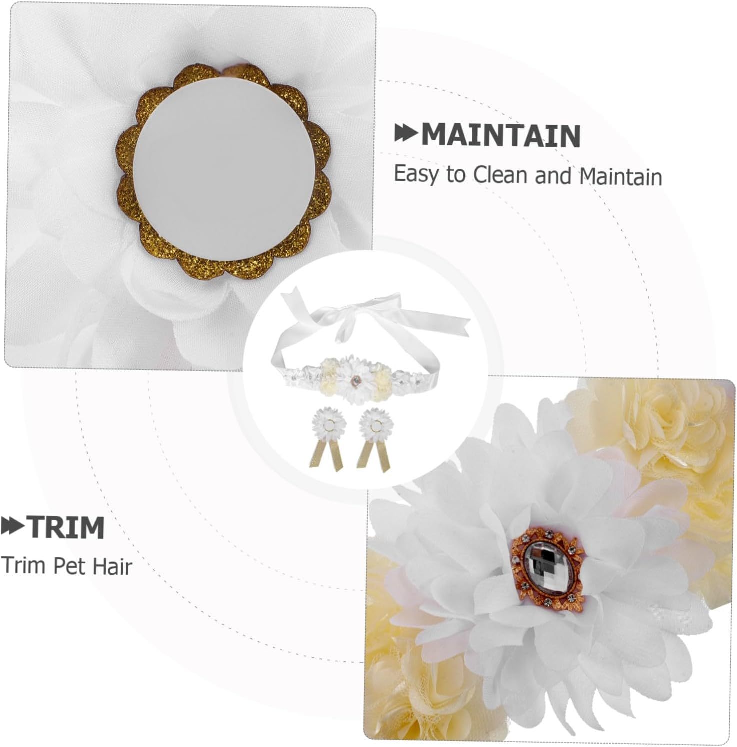 MERRYHAPY Adjustable Floral Maternity Belt with Soft Breathable Fabric for Pregnant Women Back Support Sash for Shower and Pregnancy Photography White Elegant Pregnancy Belly Band image number 5