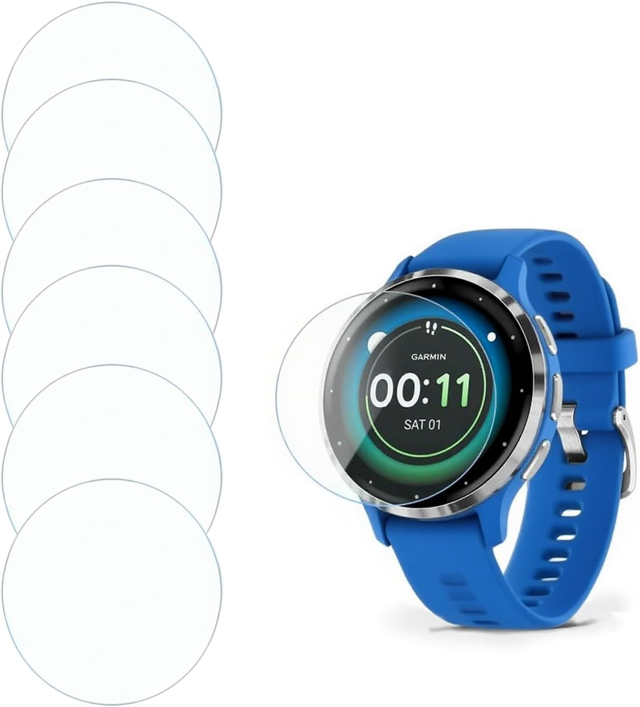 Jeyzuroa 6-Pack Screen Protector for Garmin Venu 3S - HD Clear TPU Soft Flex, Anti-Scratch & Bubble-Free, Full Coverage Film image number 5