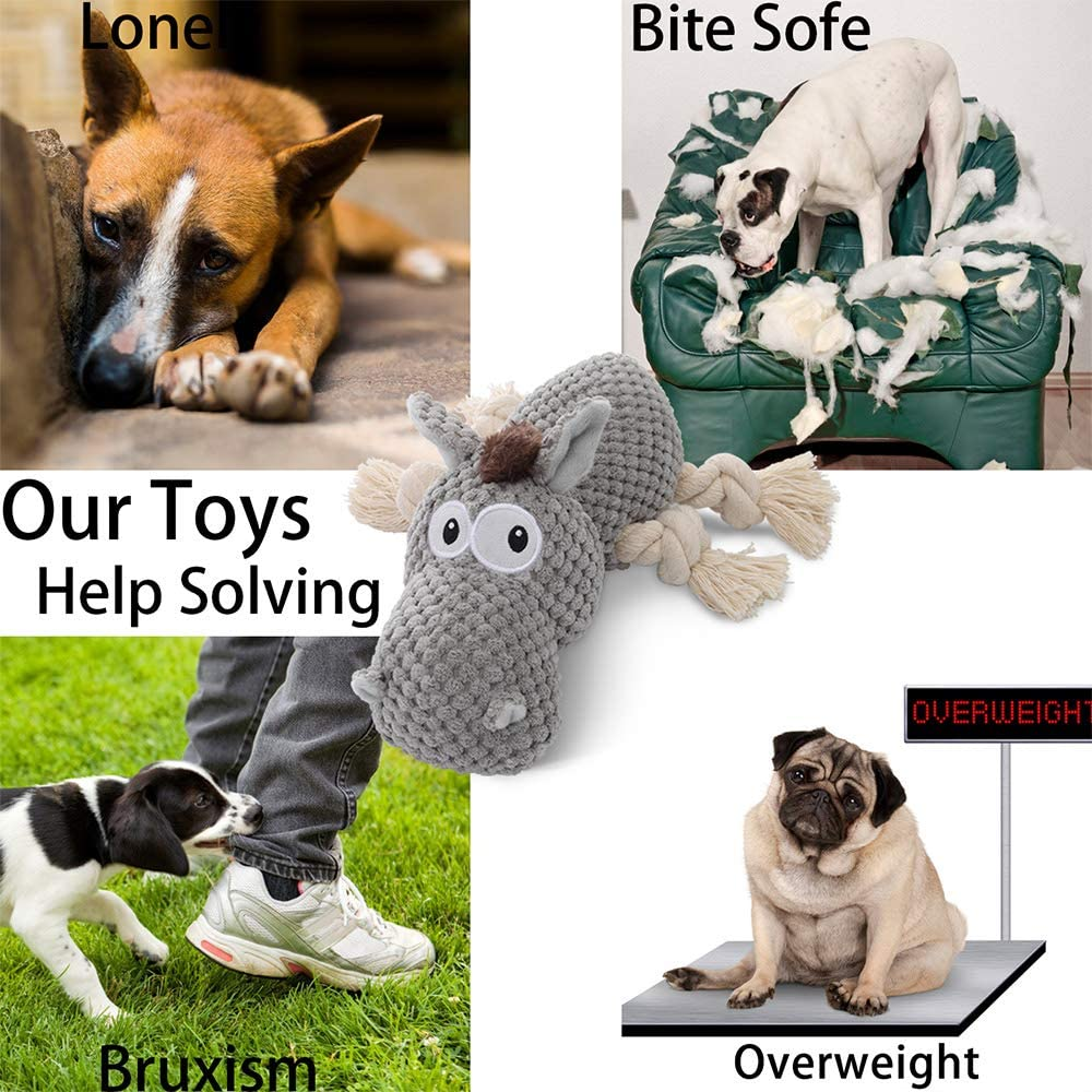 Dog Toys Large Breed, Cute Stuffed Animal Dog Toy, Soft Plush Dog Squeaky Toys, Teeth Cleaning Dog Chew Toys for Puppy, Small, Middle, Big Dogs image number 3