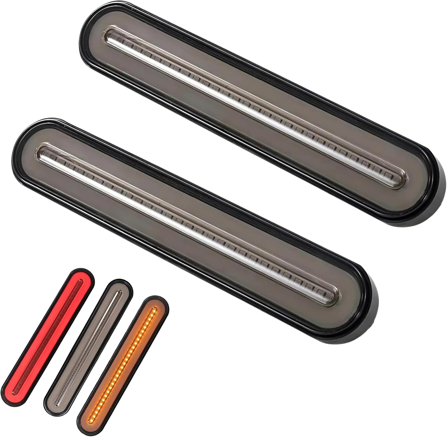 EZONEDEAL Halo Neon 100LED Stop Flowing Turn Signal Brake Rear Tail Light Trailer Truck 2PCS image number 2