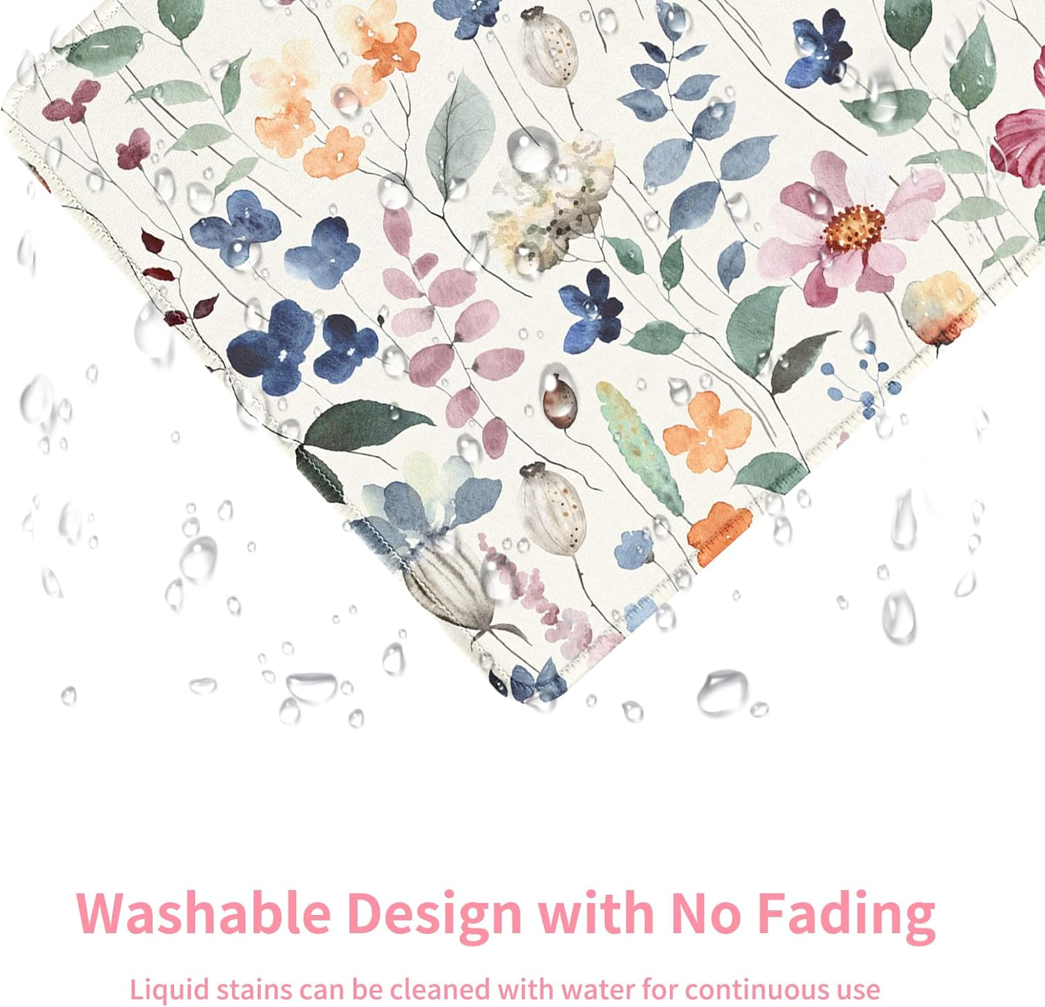 Ksriylm Mouse Pad,Cute Colorful Flowers Mouse Pad,Mouse Mat Square Waterproof Mouse Pad Non-Slip Rubber Base Mouse Pads for Office Laptop, 9.5"X7.8"X0.12" Inch image number 6