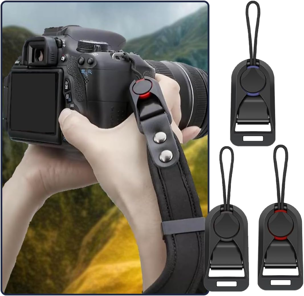 JEYORZY Pack of 6 Camera Strap Quick Release Mounting System, Camera Strap Adapter Camera Quick Release Camera Strap Buckle Adapter Quick Release Buckles Quick Release Clips for Camera Straps image number 1