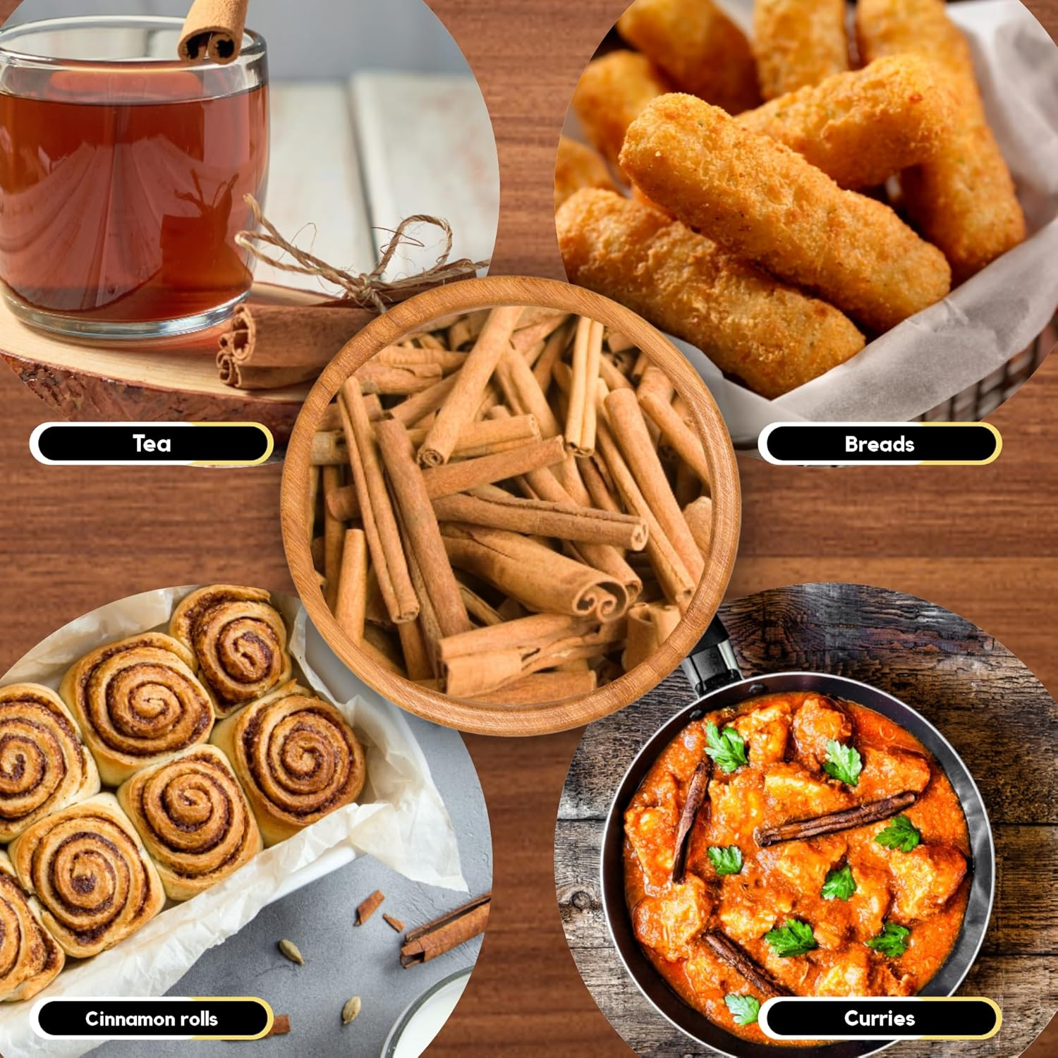 Organic Zing Cinnamon Bark - 115 G / 4 Oz (Pack of 3) | Whole Spice Bark for Cooking, Tea & DIY Food Recipes image number 5