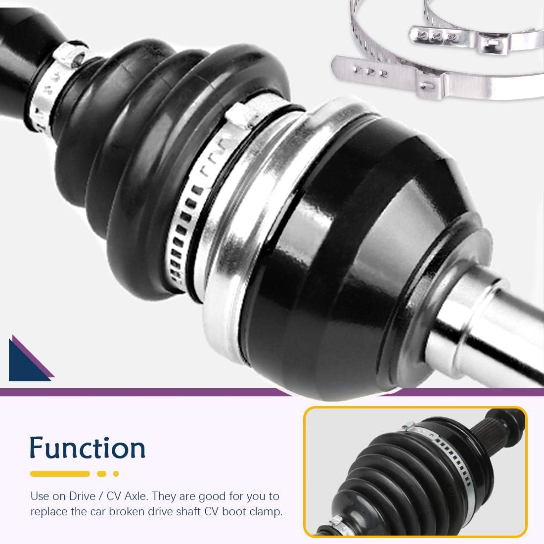 Swpeet 12Pcs CV Boot Clamp Assortment Kit, 6 Pairs Universa Small and Large Stainless Steel Universal Adjustable Stainless Steel Drive Shaft Joint Boot Crimp Clamp Kit for Most Cars image number 6