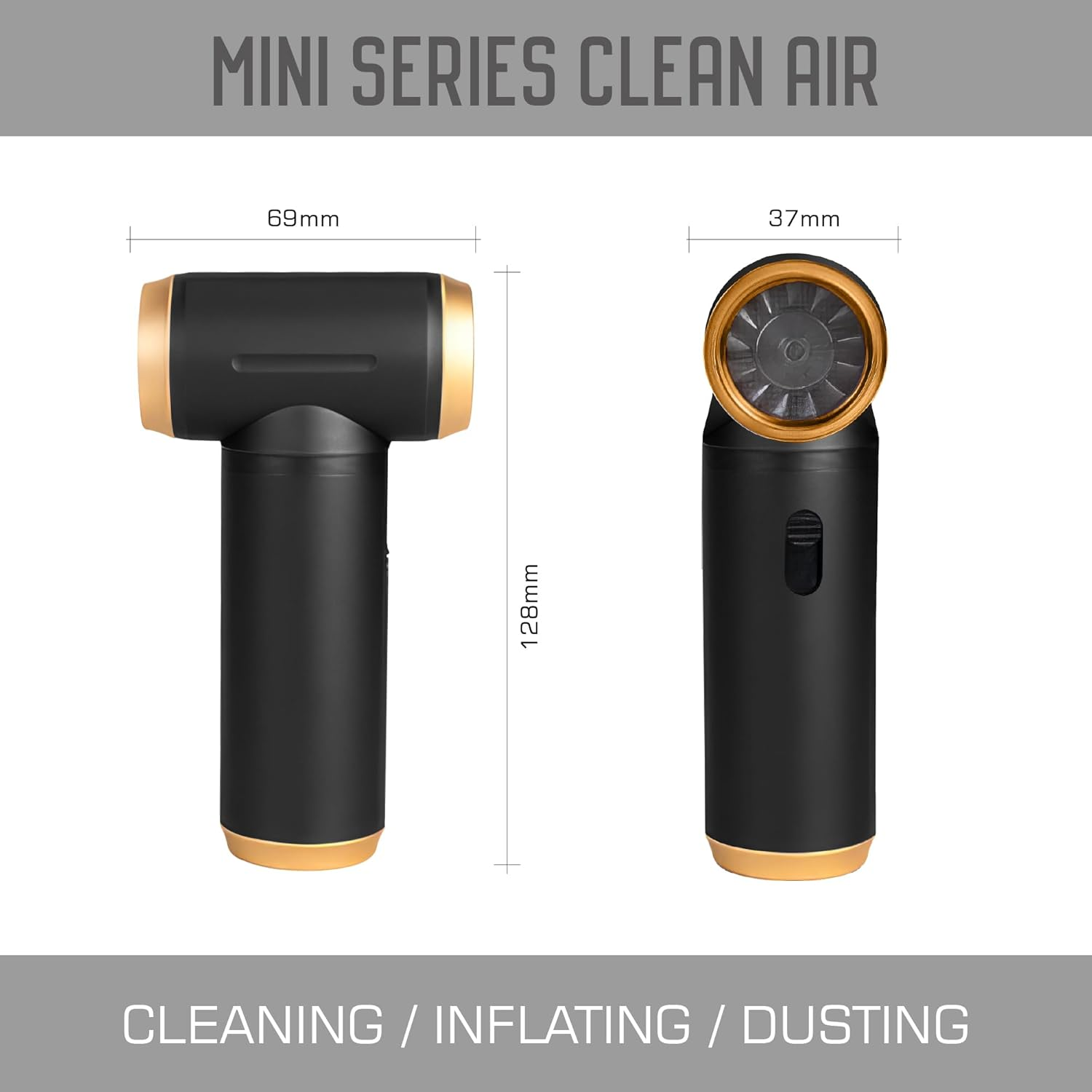 Compressed Air Duster, Electric Air Duster 80000 RPM Keyboard Cleaner Mini Air Blower for Computer Cordless Air Dusters Can Rechargeable for PC Cleaner All Metal, Air Blower Mini Electric Air Duster image number 2