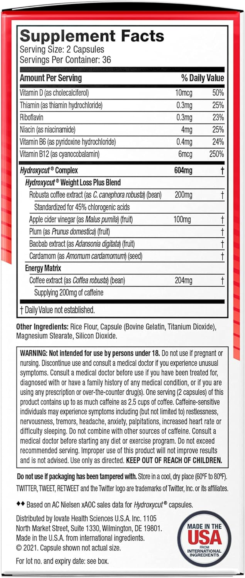 Hydroxycut Pro Clinical Weight Loss Supplements with Apple Cider Vinegar and Vitamins, Burn Calories & Get Naturally Sourced Energy, 72 Pills image number 3