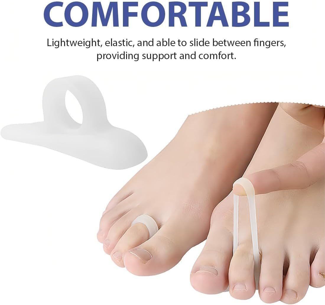 JYNXOR Hammer Toe Correction, 4 Pairs of Hammer Toe Cushions, Hammer Toe Pad Correctors, Silicone Toe Wavy Corrector, for Reduces Pain and Friction, for Men and Women image number 3