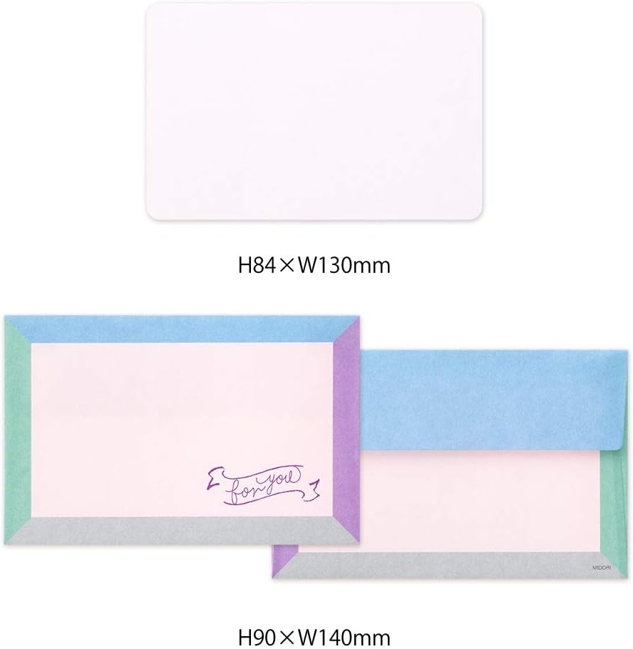 Midori 86487006 Letter Set, 487, Gassa, Card Type, Frame Pattern - Marker image number 2