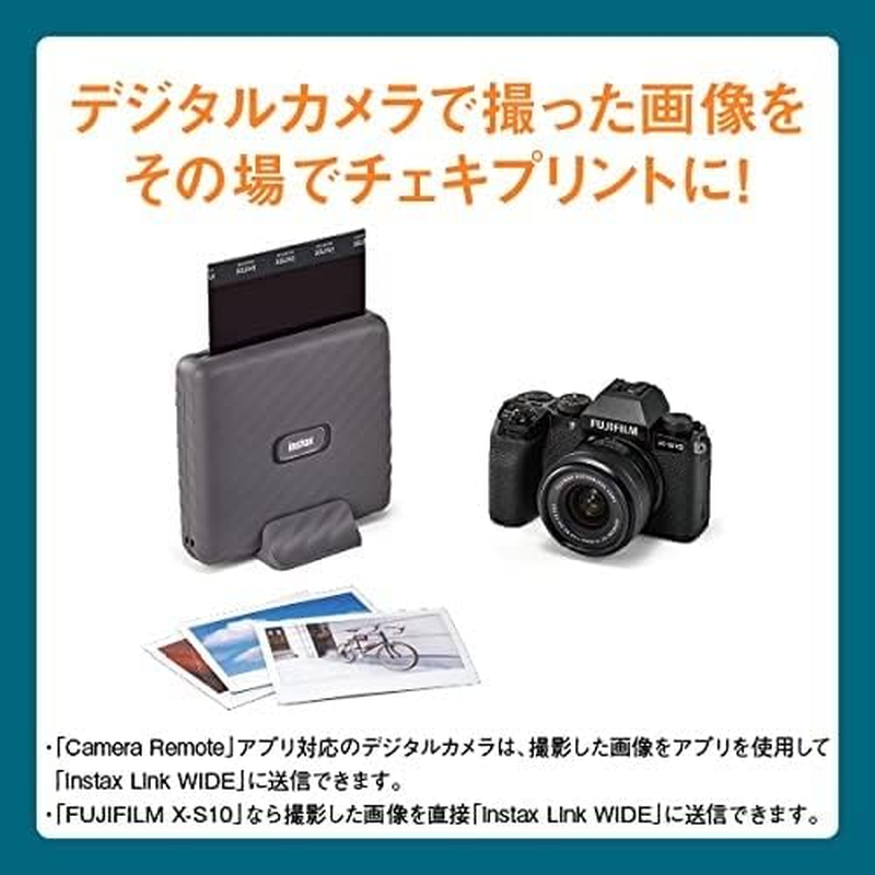 FUJIFILM Instax Link Wide M Gray Wide Format Smartphone Printer for Instax Link Wide, Mocha Gray image number 2