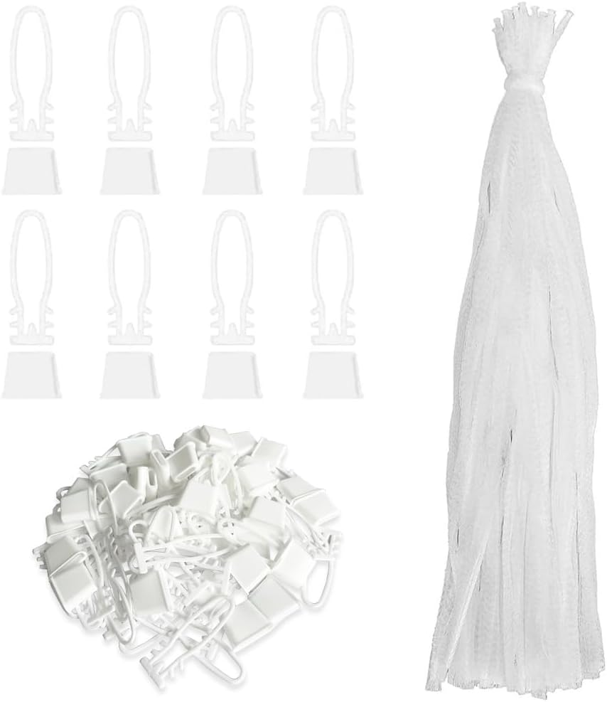 Fruit and Vegetable Mesh Bag 50Pcs, Reusable Produce Bags with Closure, Plastic Net Bags Mesh Grocery Bags for Onion, Seafood, Eggs image number 5