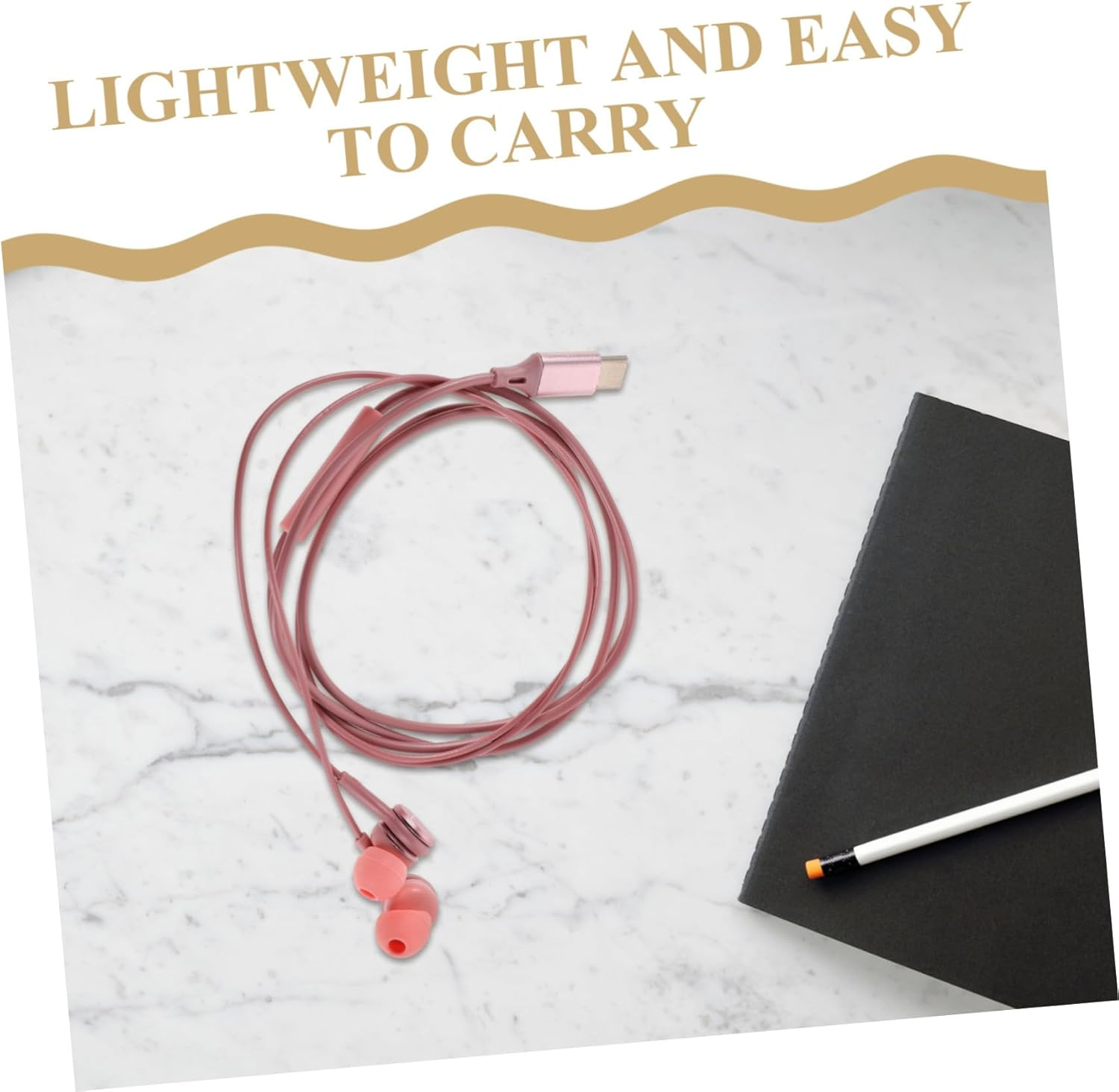 COHEALI Noise Cancelling Music Headphones Type C Interface Wire Earphones for Travel Sound Cancelling Microphone image number 4