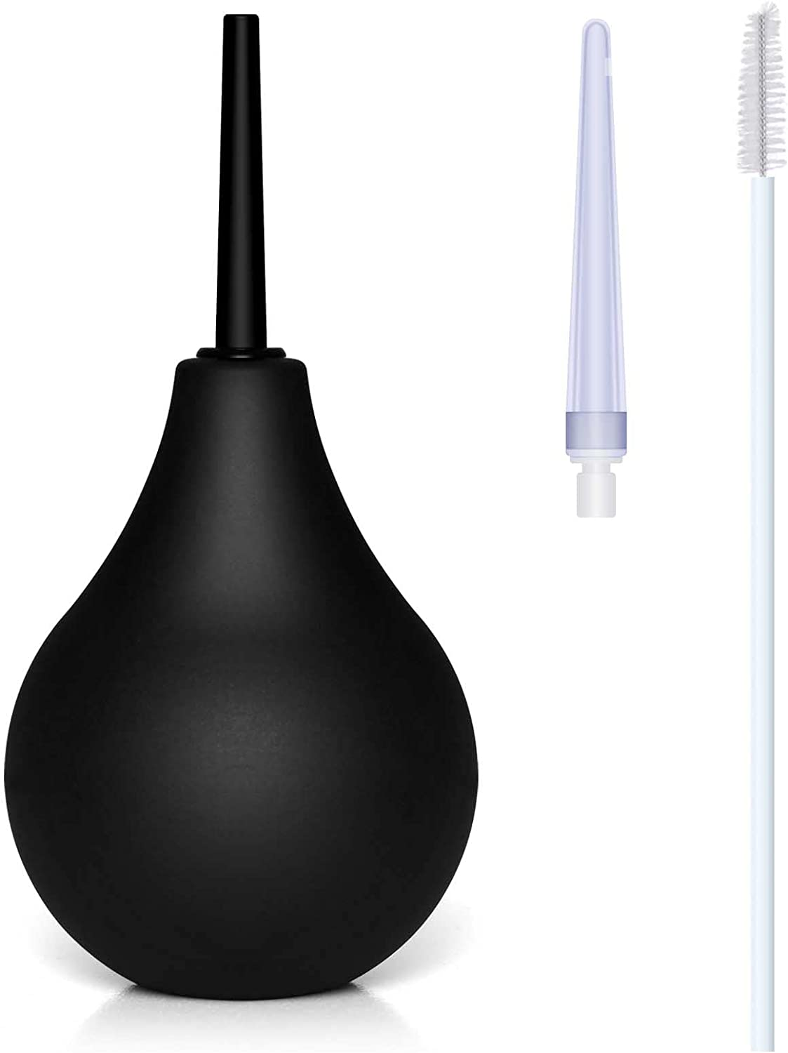 Melao Enema Bulb for Men, Douche for Women, Reusable Vaginal or Cleaner with Soft and Smooth Nozzle, 224ML (Black) image number 1