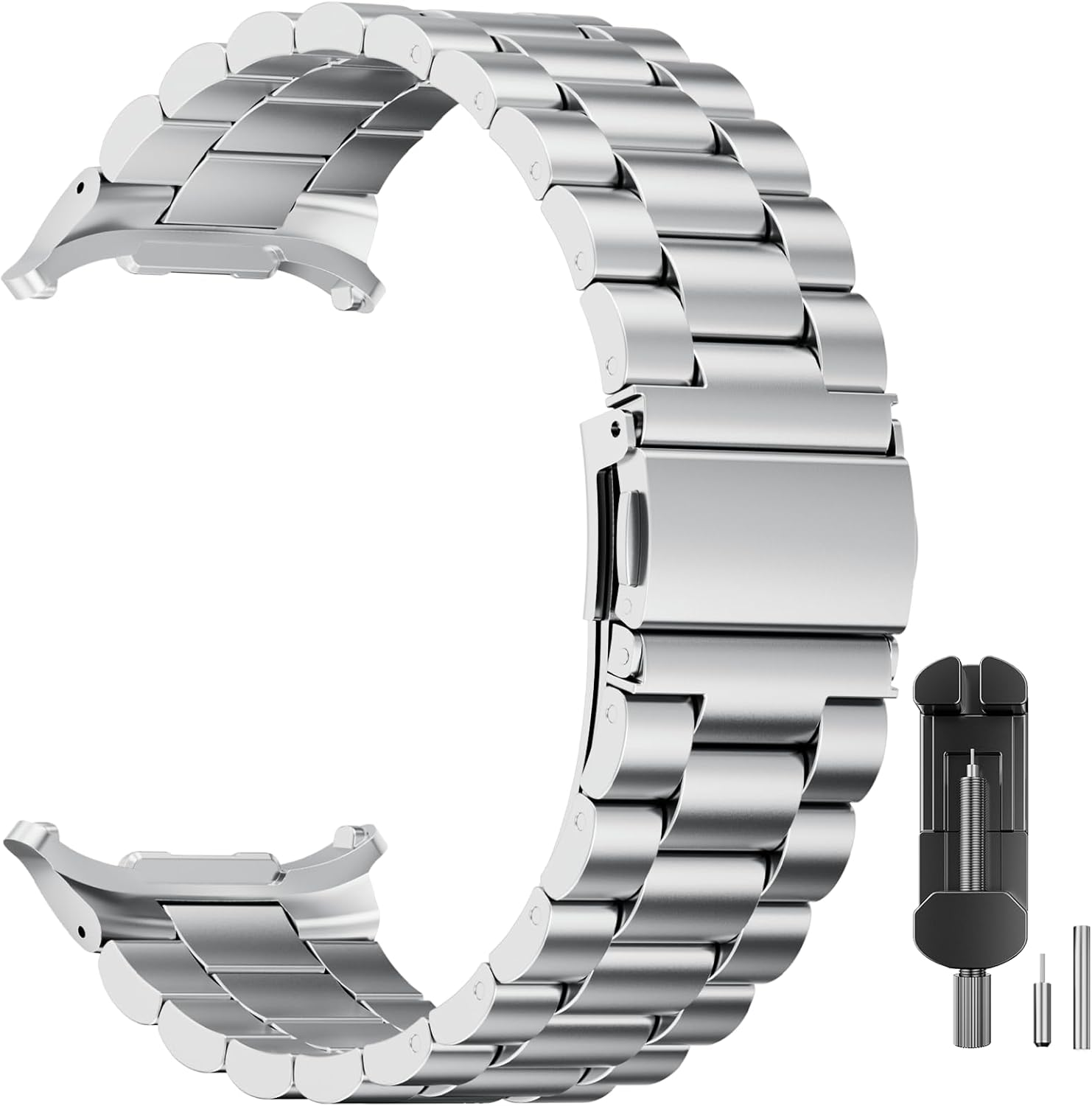 SUNDAREE Band Compatible with Samsung Galaxy Watch Ultra 2024/2025 47Mm,No Gap Men Woman Stainless Steel Metal Replacement Bracelet Smartwatch Strap for Galaxy Watch Ultra Sm-L705,Silver image number 1