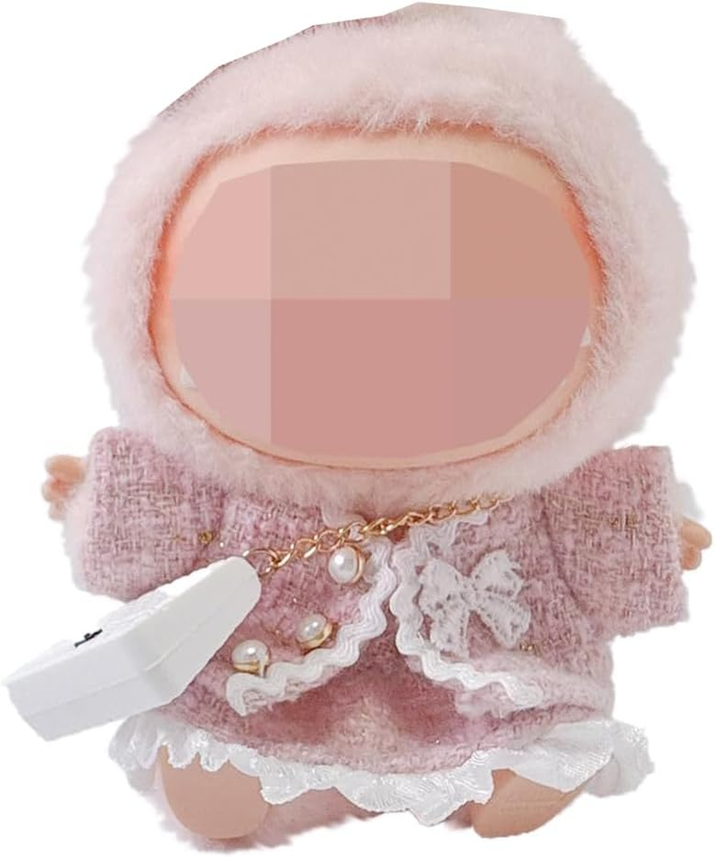 Clothes for Doll, 3-Piece Outfit and Accessories for 6.7 Inches (17 Cm) Doll, Feminine Chic Outfits