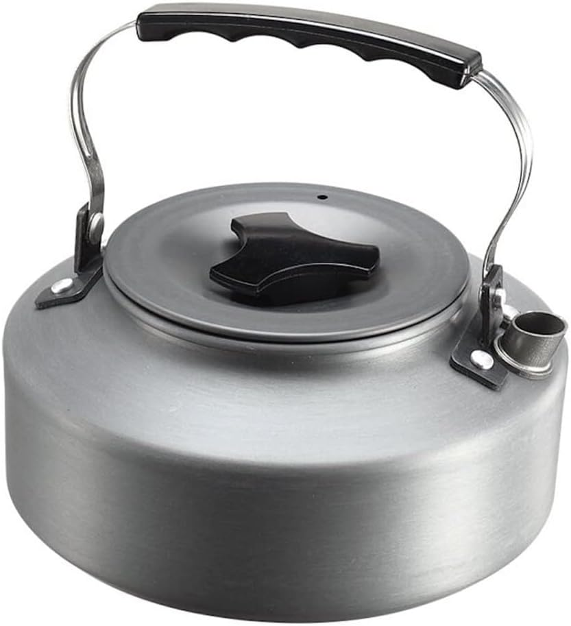 1L Camping Kettle, Portable Camp Tea Pot, Ultra-Light Coffee Tea Pot, Aluminum Water Boiler for Outdoor Backpacking Picnic Fishing image number 3