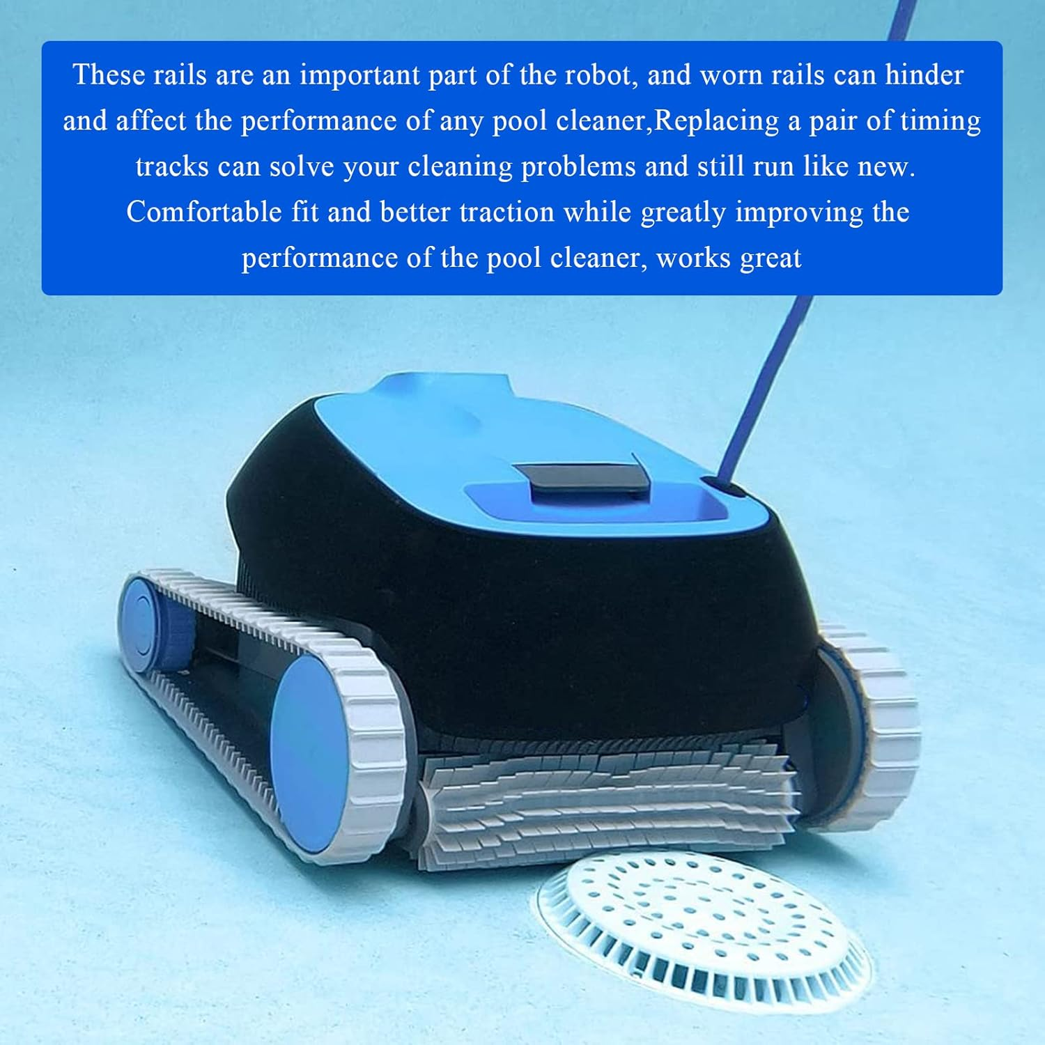 Pool Timing Track Fitfor MAYTRONICS Dolphin Pool Cleaner Replacemen Dolphin Timing Tracks Parts Number9985006-R2 (Gray, 2 Pack) image number 2