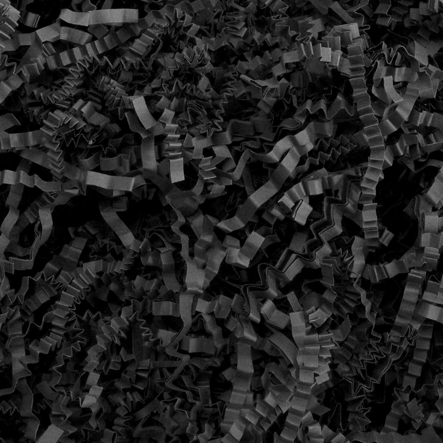 Crinkle Cut Paper Shred Filler (0.5 LB) for Gift Wrapping & Basket Filling - Black image number 2