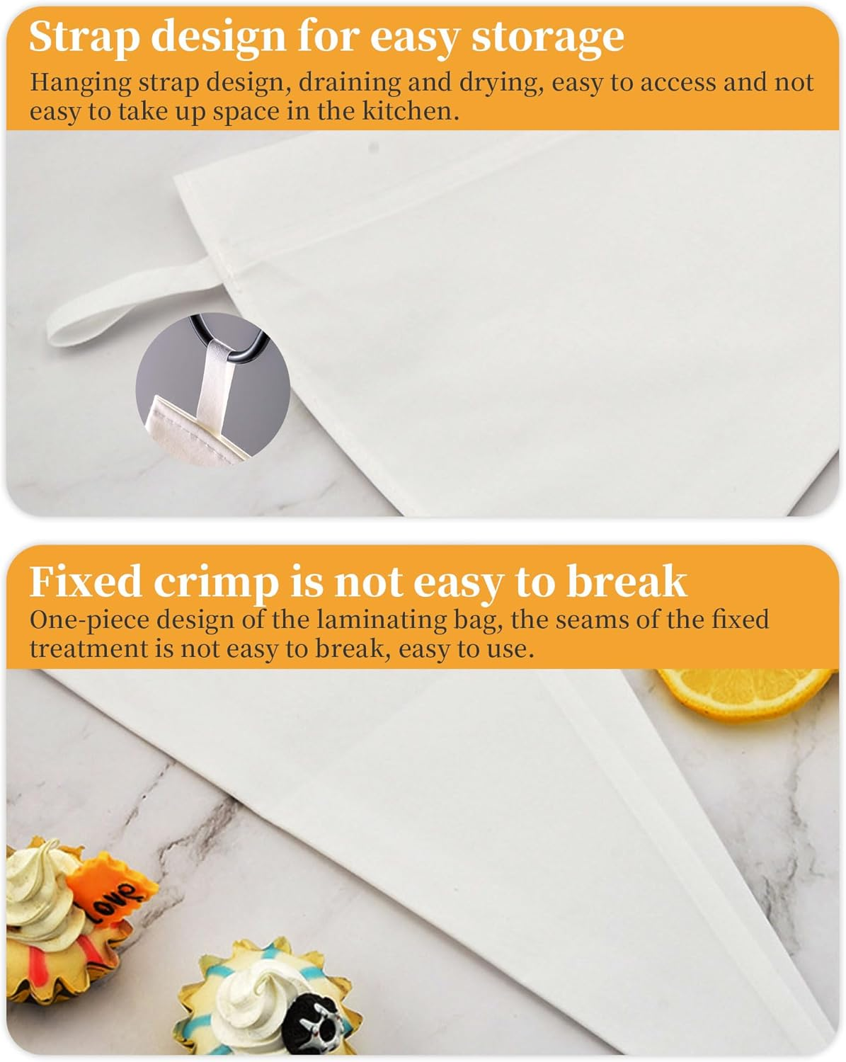 Cloth Icing Piping Bags Cake Decoration Bags Cloth Spray Bags Dessert Decoration Set 3 Sizes image number 5