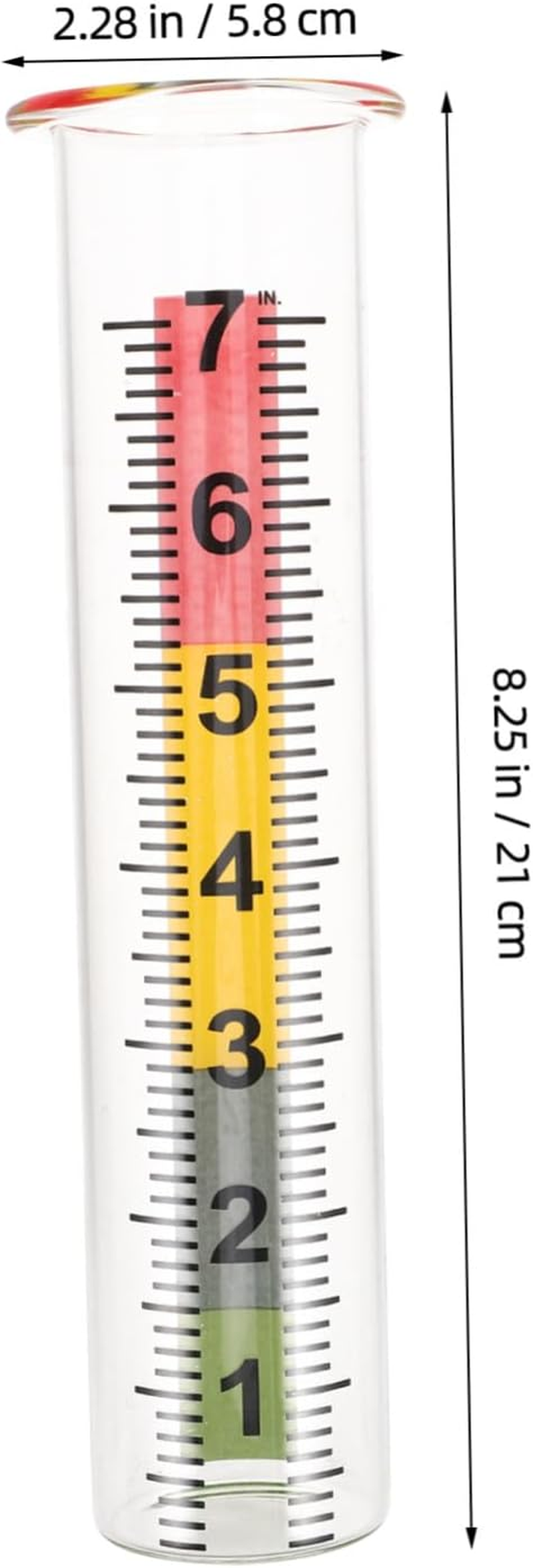 2Pcs Clear Scale Outdoor Rain Gauge for Garden Lawn Patio Accurate Freeze-Resistant Decorative Rain Water with Numbers Rainfall Measuring Tube image number 4