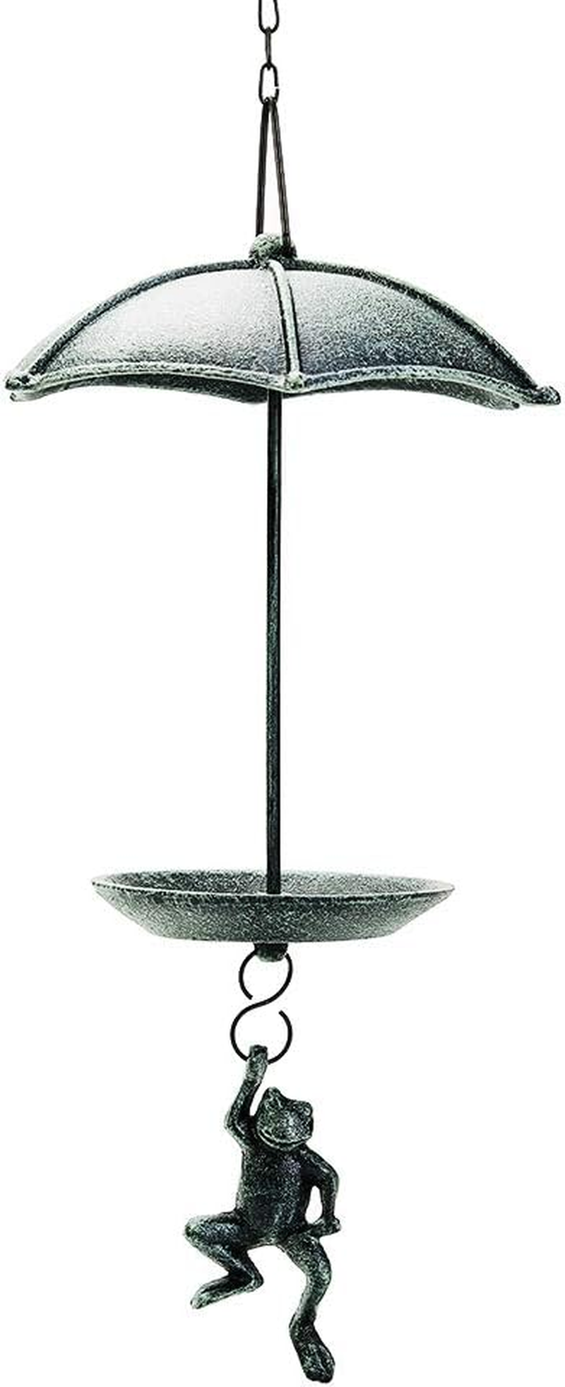 Sungmor Heavy Duty Cast Iron Bird Feeder with Hanging Bracket - Wall Mounted Bird Bath - Vintage & Lovely Birds Hanger Wall Hook for Planters, Lanterns, Wind Chimes and More Garden Decorative Items