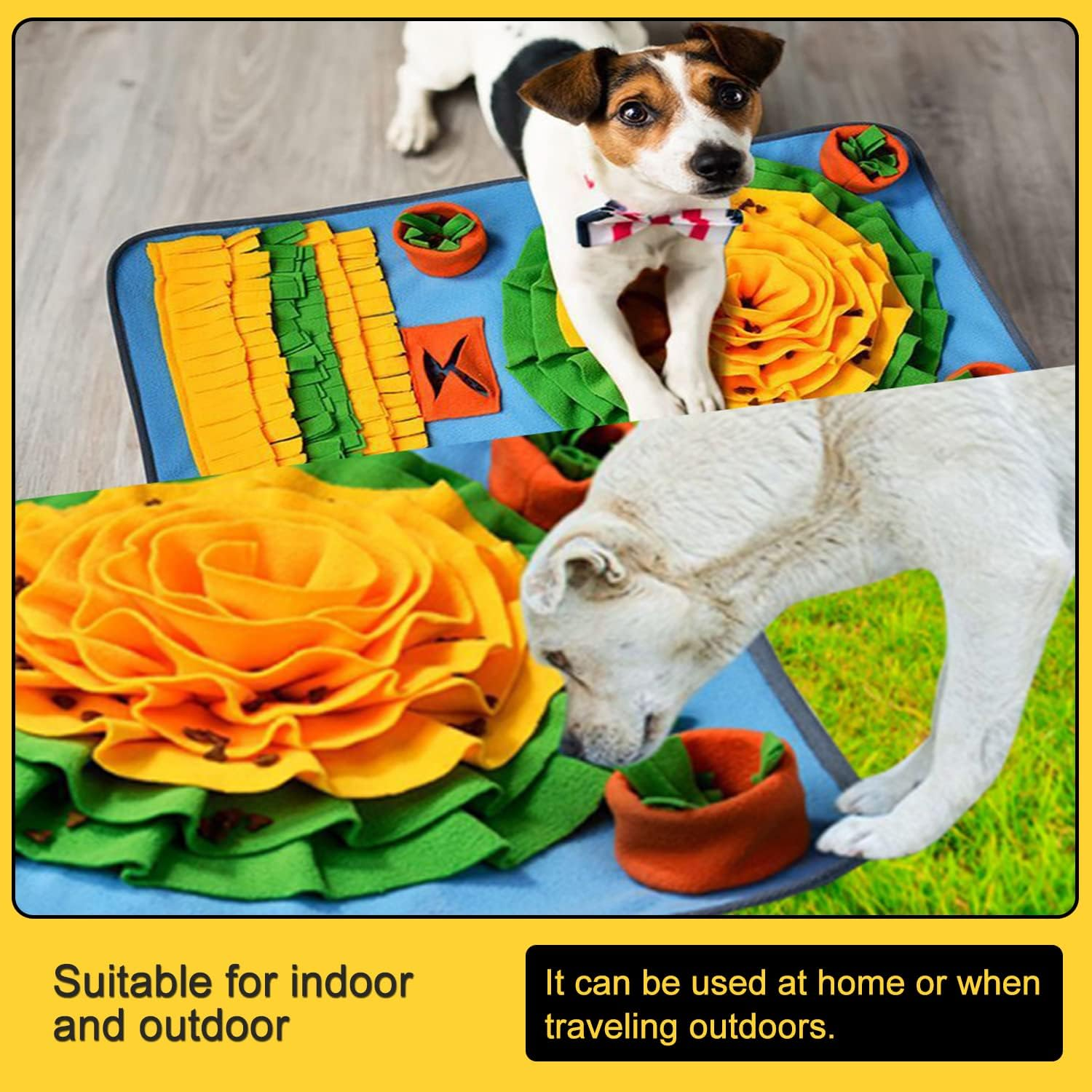 Dog Snuffle Mat Pet Slow Feeder Mat Foraging Blanket Nose Work Training Stress Release Activity Pad image number 6