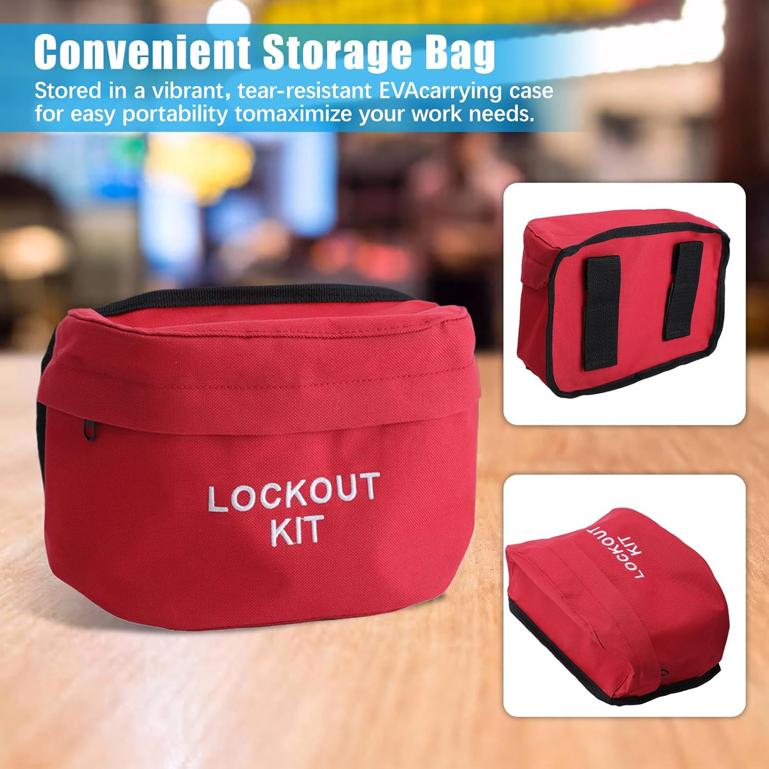 Flylin Electrical Lockout Tagout Kit, Universal Circuit Breaker Lockout and Safety Padlock Electrical Switch Safety Lockout Labels Hasps Kit for Electricians Industrial