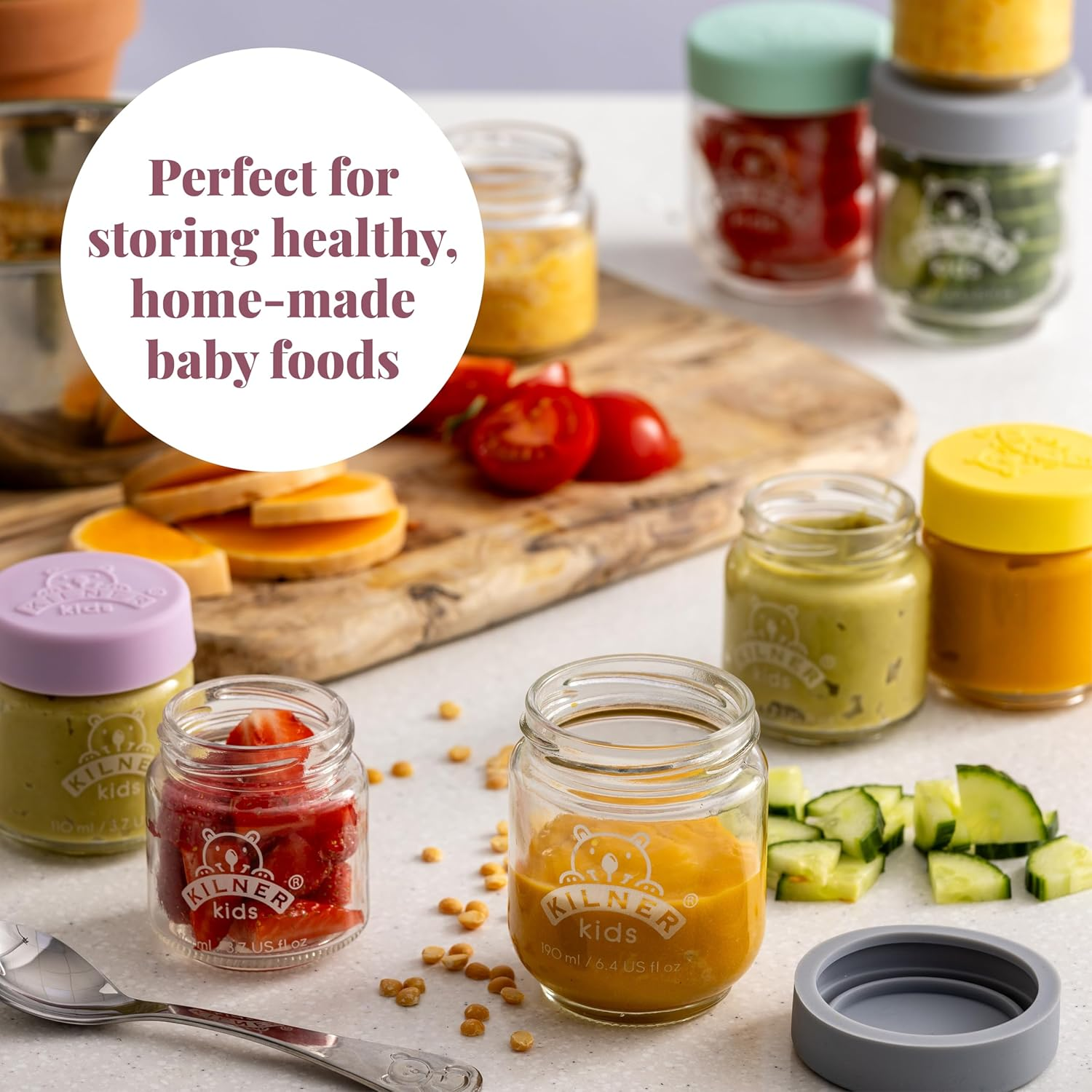 Kilner Kids Jar 6-Pieces Set, 190 Ml Capacity, Multicolour (0025.017) image number 3