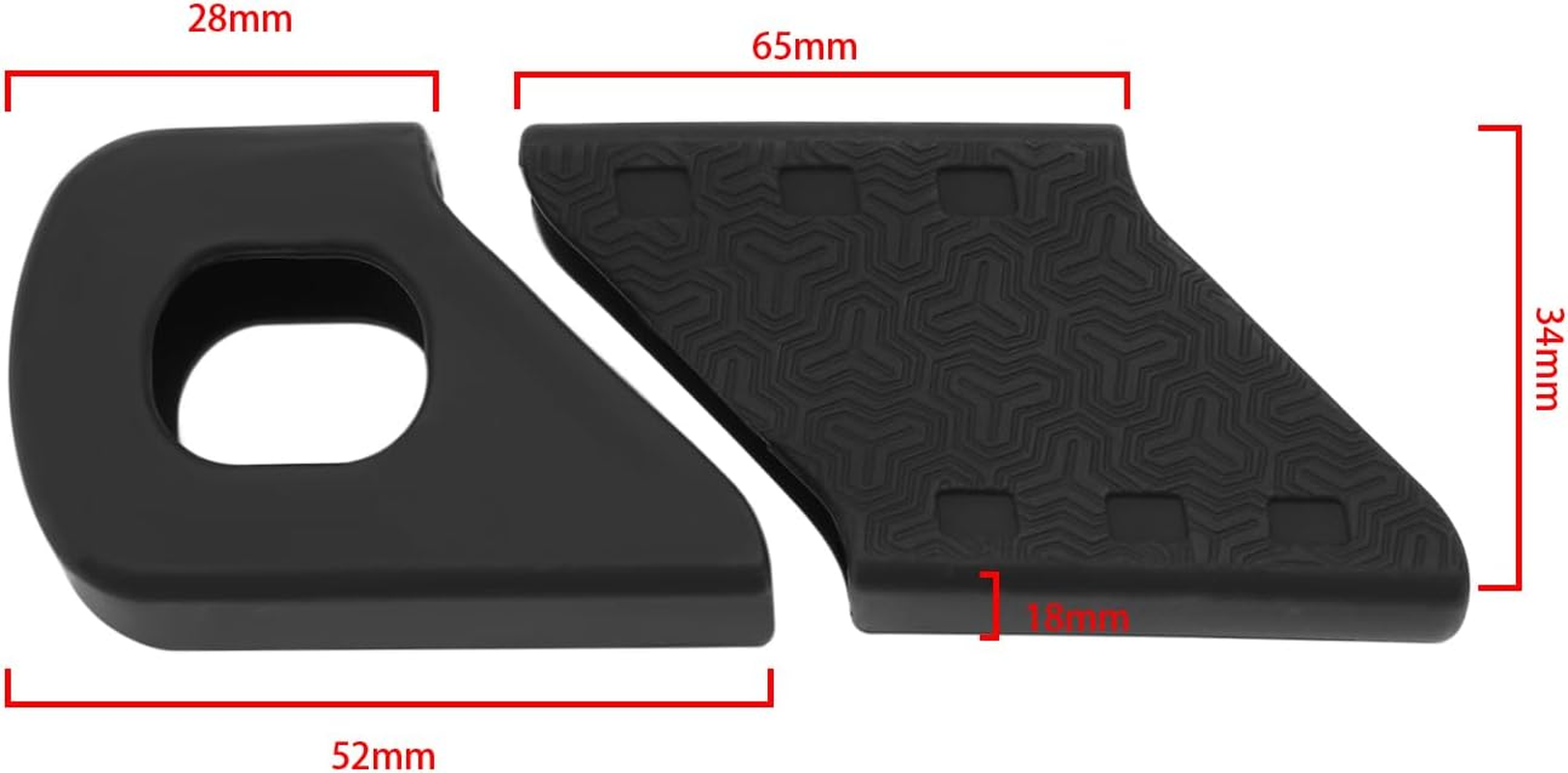 SING F LTD 2 Pair Bicycle Crank Cover MTB Protection Bicycle Sleeves Arm Boot Protector Dustproof Cover for Mountain Bike Red and Black image number 6