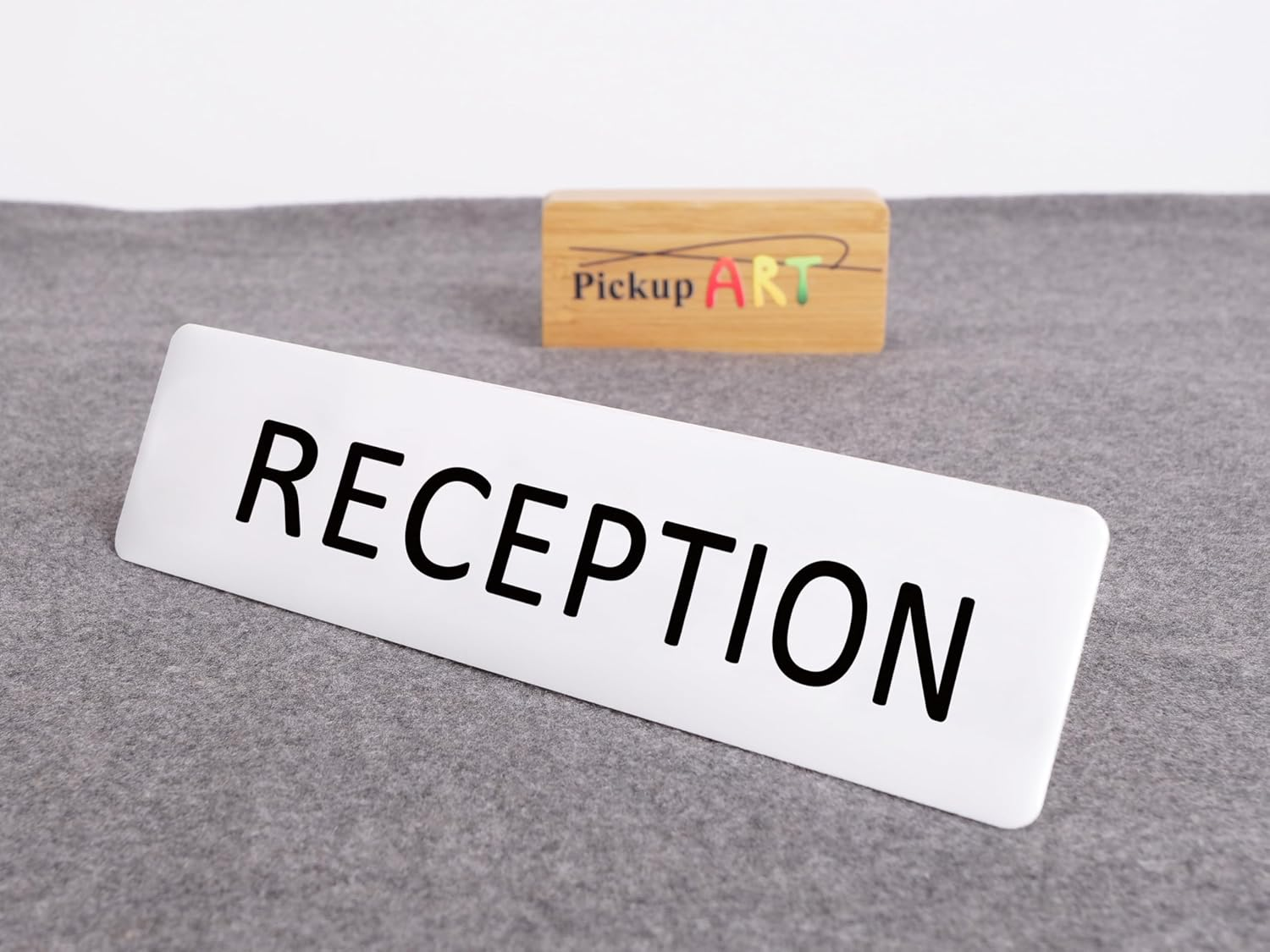 RECEPTION Sign Self Adhesive Plaque Decal Door OFFICE SIGN (Style 3, 50X200Mm)