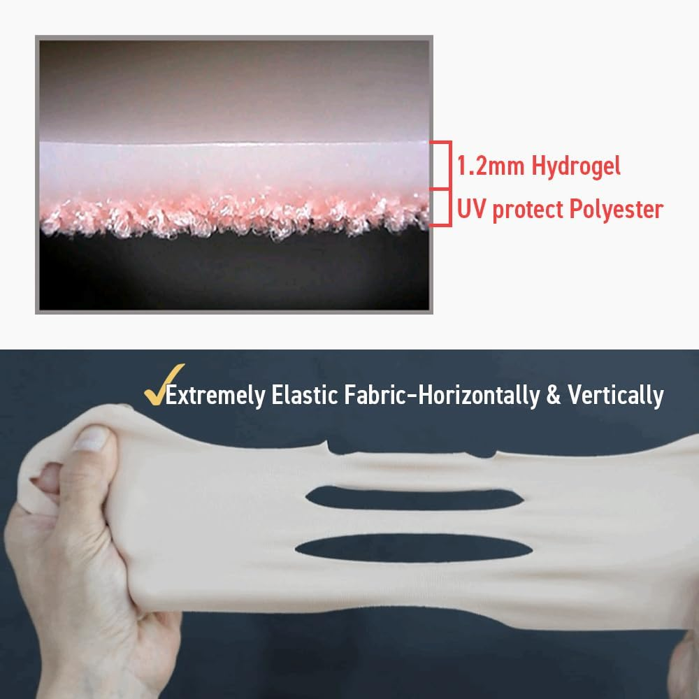 Daily Sunshield Golf Patch for Outdoor Activities, Hydrating, Lifting, Cooling Gel, Sun Protection Face Mask (5 Masks, M Size) image number 1