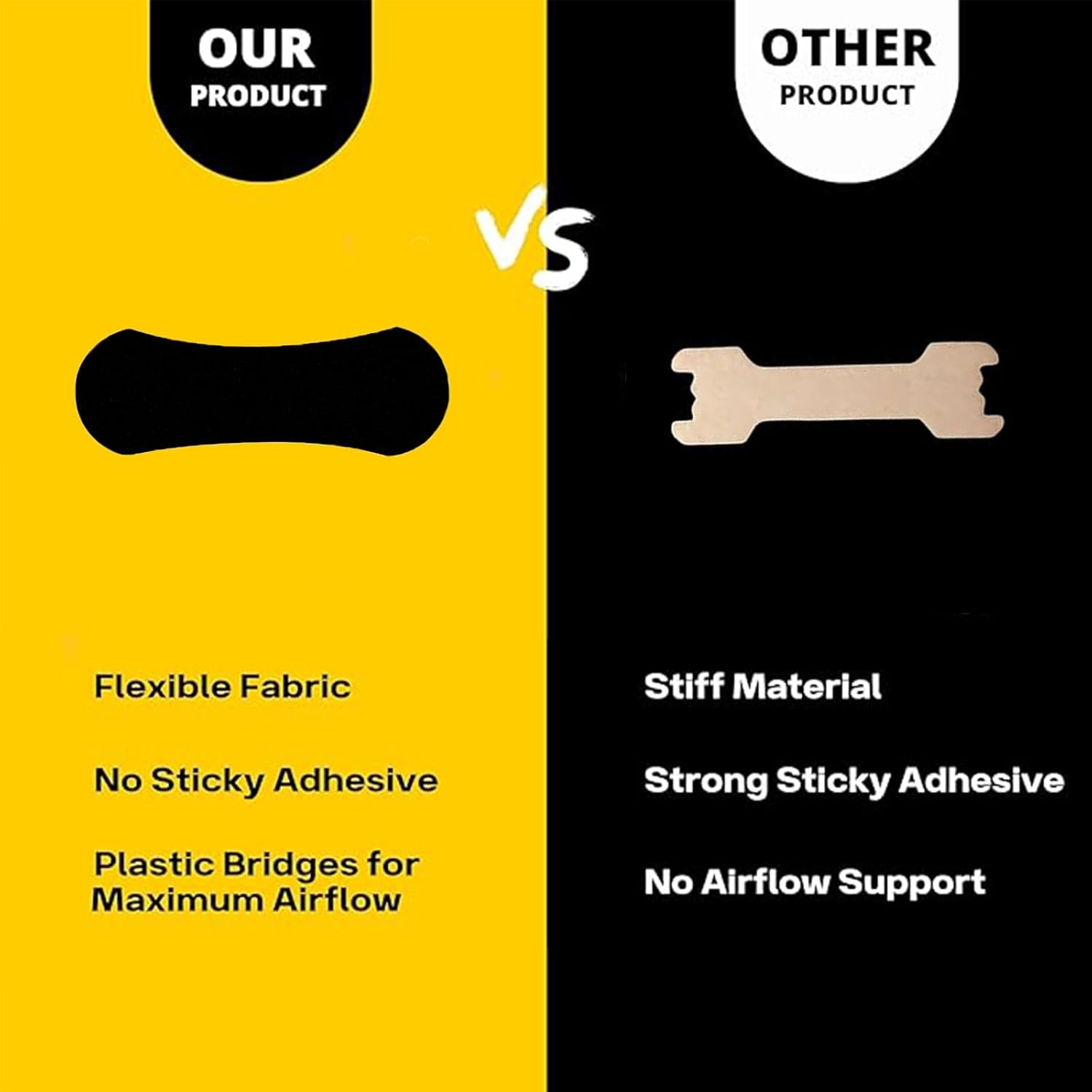 Nose Strips, Nasal Strips for Sleeping (60 Count) - anti Snoring Nose Strips for Breathing for Sleeping Stop Snoring Aids for Men Women Nose Breathing Strips, Reduce Snoring, Improve Sleep Quality