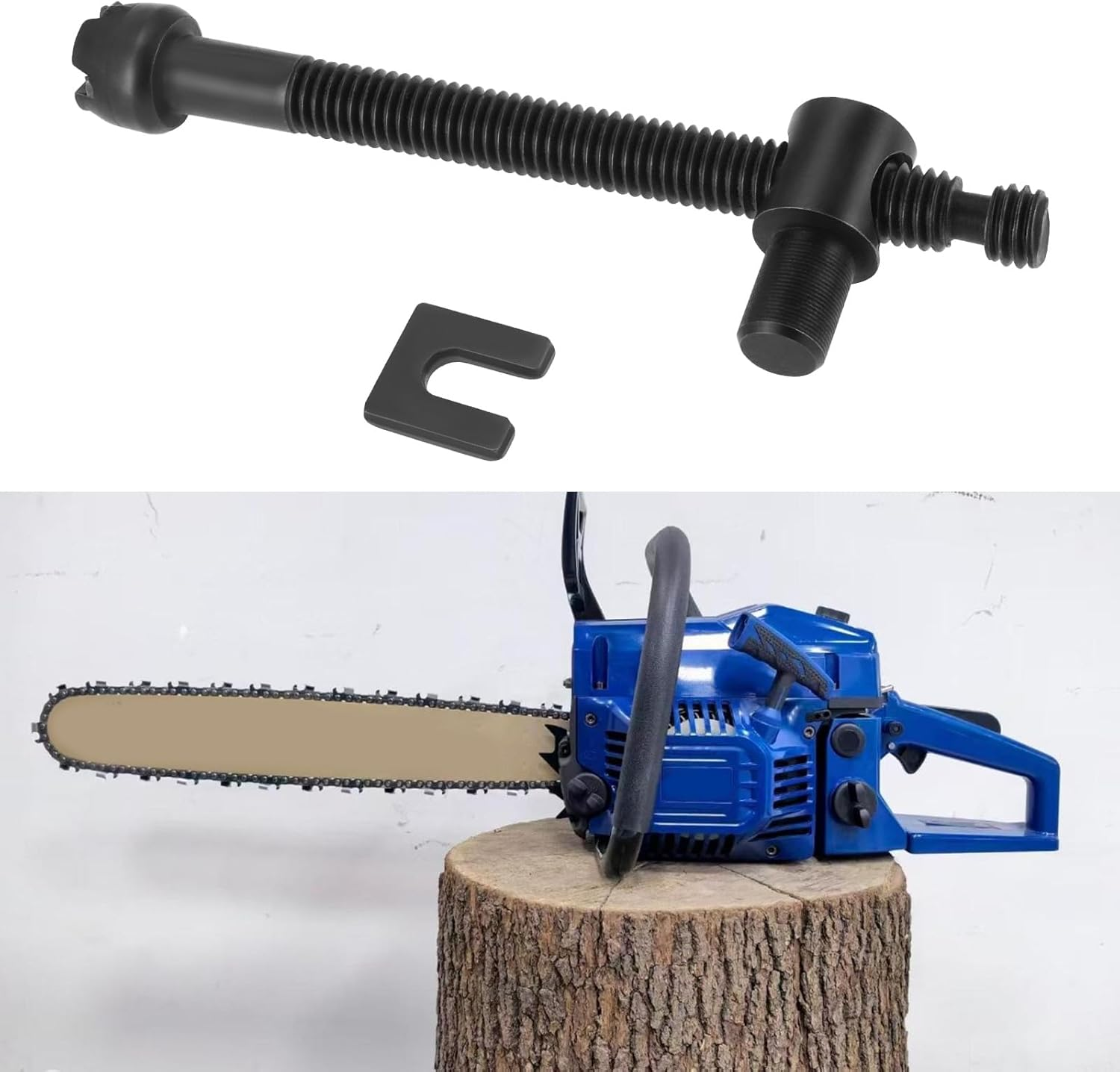 Briny River 2Sets Chainsaw Adjustment Screw Tensioner Screw Replacement Part Chain Adjuster Tensioner Screw Suitable for Chainsaw 4500 5200 5800 45CC 52CC 58CC image number 3