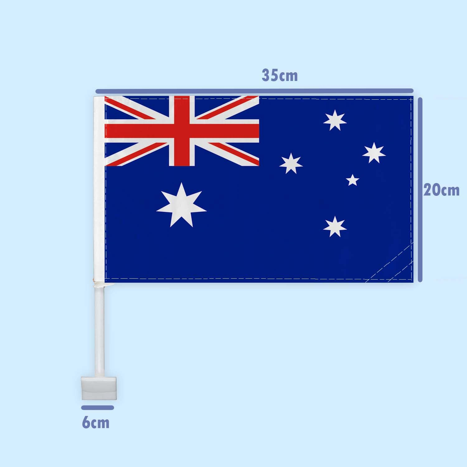 2 PCS Australia Car Flag,Australian Decor,Two Layer Digital Printed 150D Banner for Car Vechile Truck image number 1