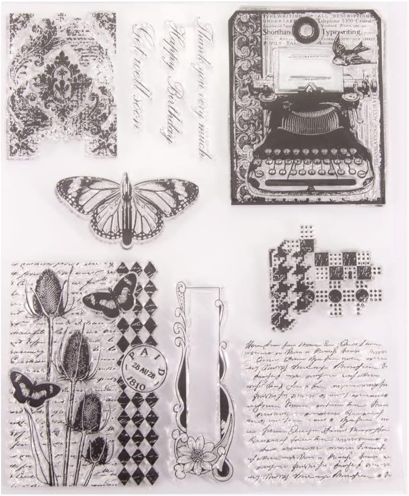 MALISTLN Letter and Number Clear Stamps Upper and Lower Case Letters Silicone Stamps with Stamp Block for Paper Crafting DIY Scrapbooking image number 2