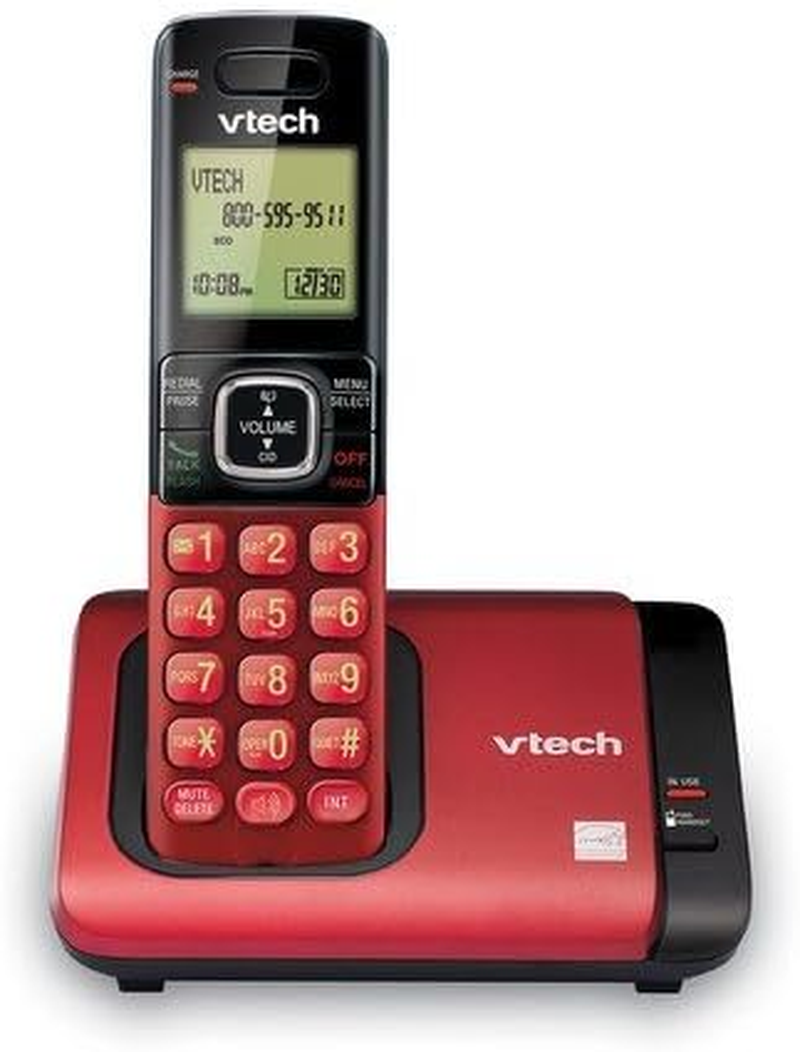 Vtech CS6719-16 DECT 6.0 Phone with Caller Id/Call Waiting, 1 Cordless Handset, Red image number 2