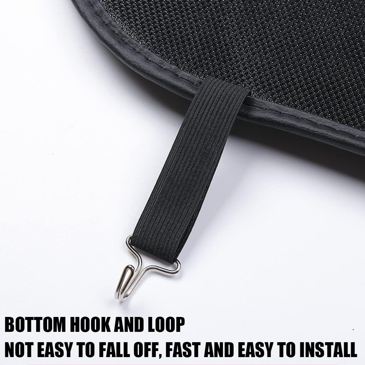 Zipelo 2Pcs Car Kick Mats, PVC Backseat Protector Cover Pad with Storage Bag, Seat Pad Cover for Kids Feet, Waterproof Guard Prevent Dirt and Trampling, Auto Interior Accessories (Black) image number 1