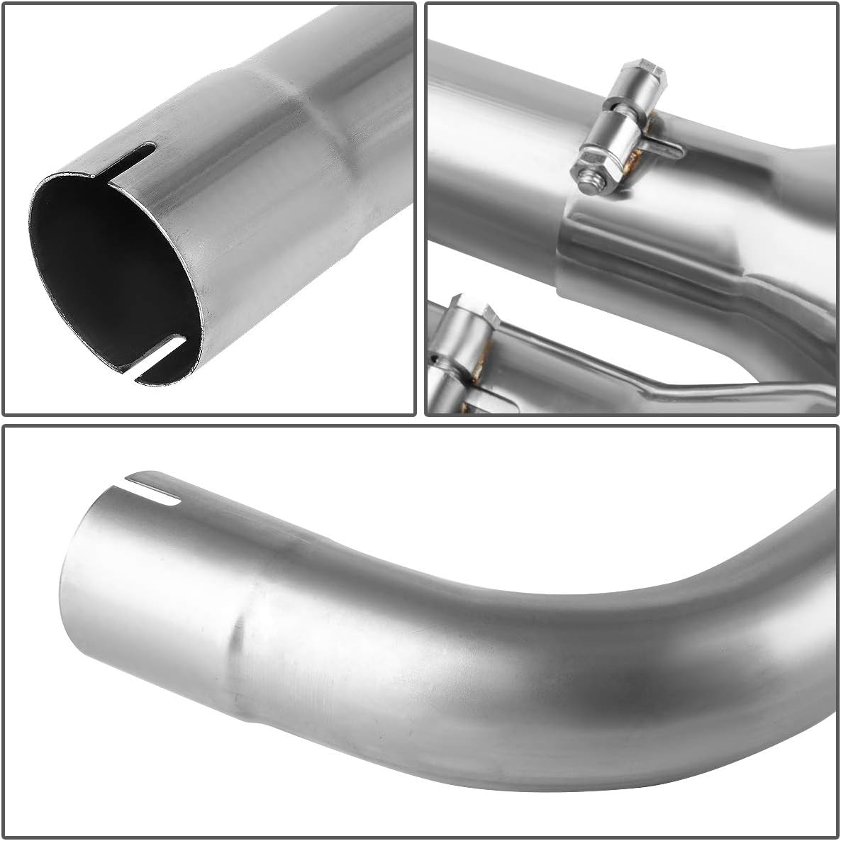 DNA MOTORING Metallic CBE-MU-FM18-50L Axle-Back Catback Exhaust Kit+4 Inches Muffler Stainless Steel Tip Fit 18-20 Mustang 5.0L image number 1