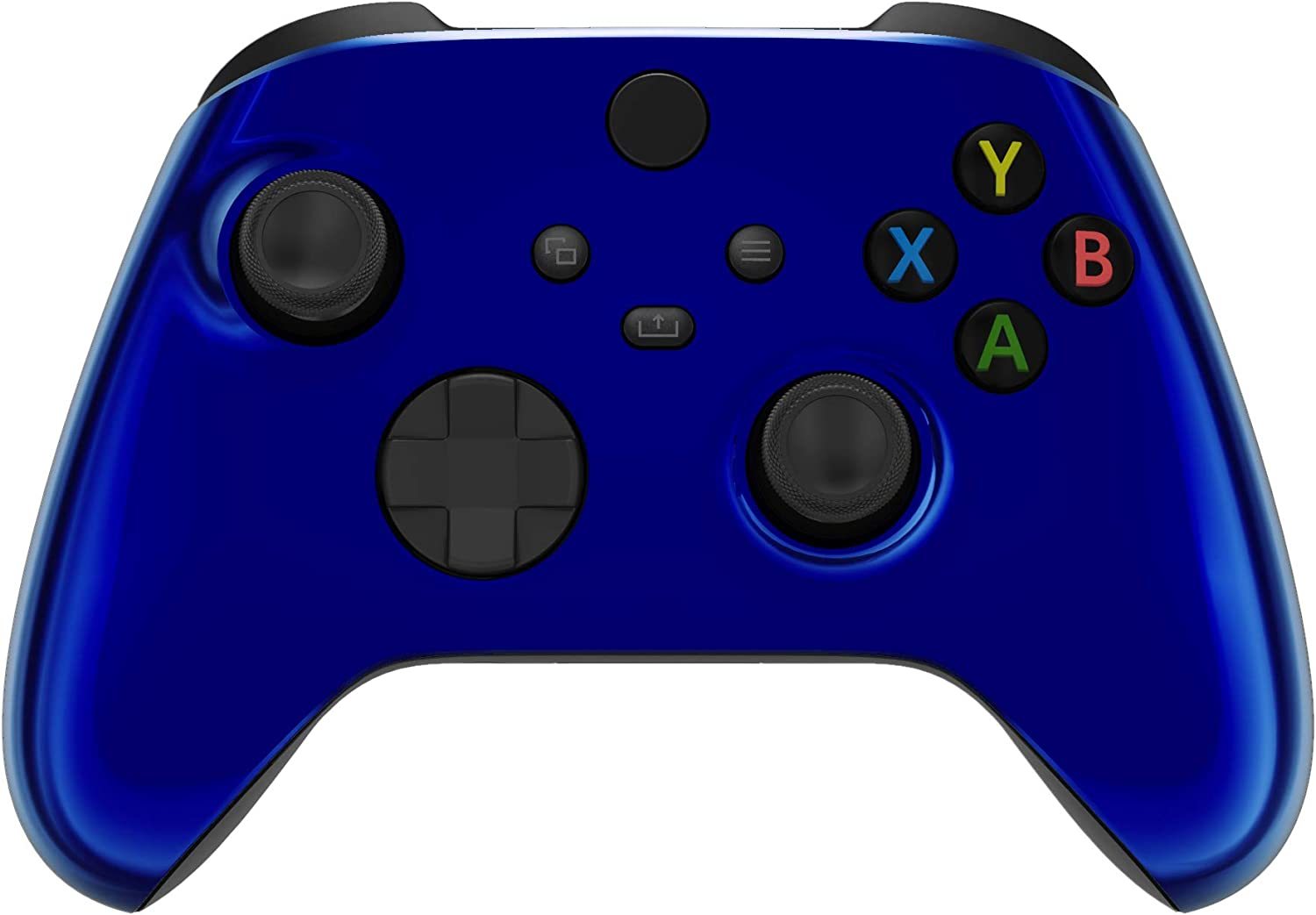 Extremerate Replacement Front Housing Shell for Xbox Series X Controller, Chrome Gold Custom Cover Faceplate for Xbox Series S Controller - Controller NOT Included