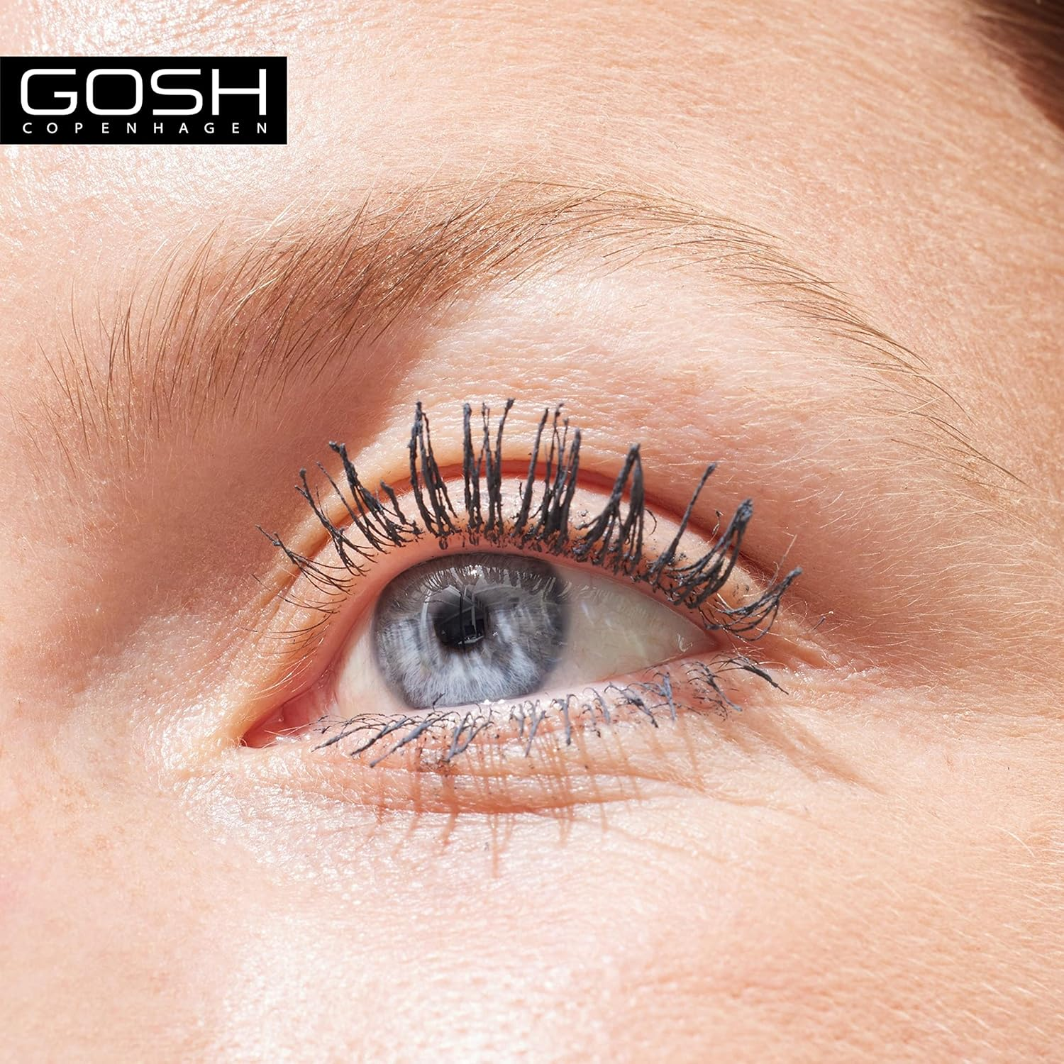 GOSH Boombastic Crazy Mascara for Extreme Volume and Long Eyelashes, Volume Mascara with Precise Brush Head, Eyelashes without Clumps, Skin-Friendly and Fragrance-Free, 004 Classic Grey