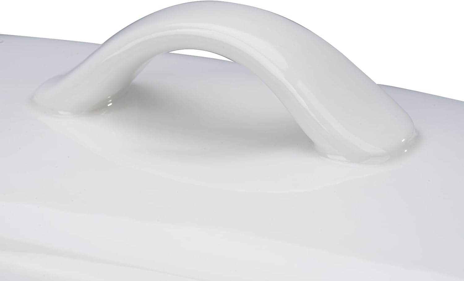 Embossed Butter Dish, Large Porcelain Butter Keeper for Countertop, Ceramic Butter Storage, Butter Holder, AU, (Color-White). image number 4