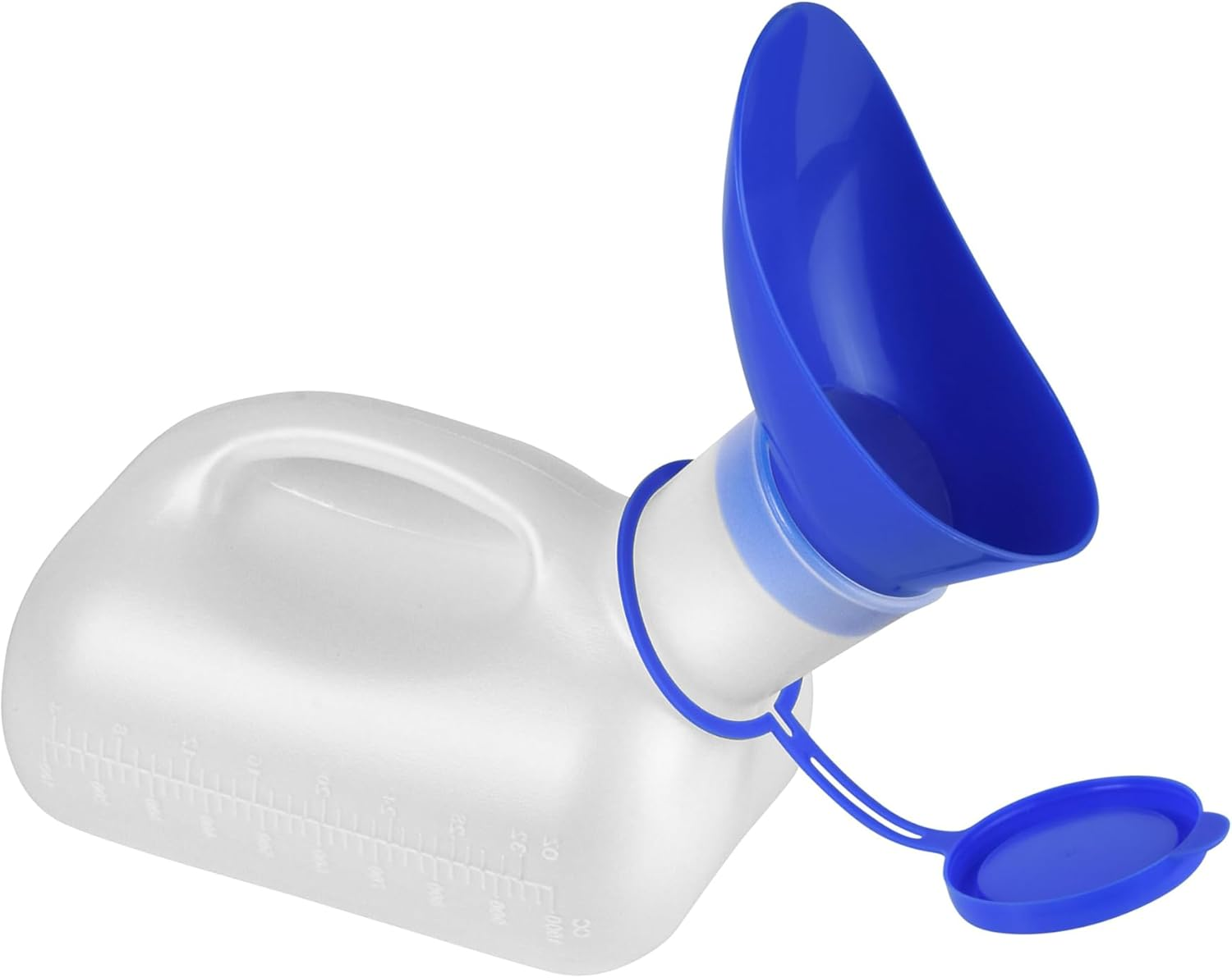 Unisex Urinal Bottle - Portable Urinal for Women & Men - Female Urinal with Lid - 32 Oz Female Urination Device - Women Pee Funnel Cup for Emergency, Travel, Truck Drivers, Car & Camping image number 2