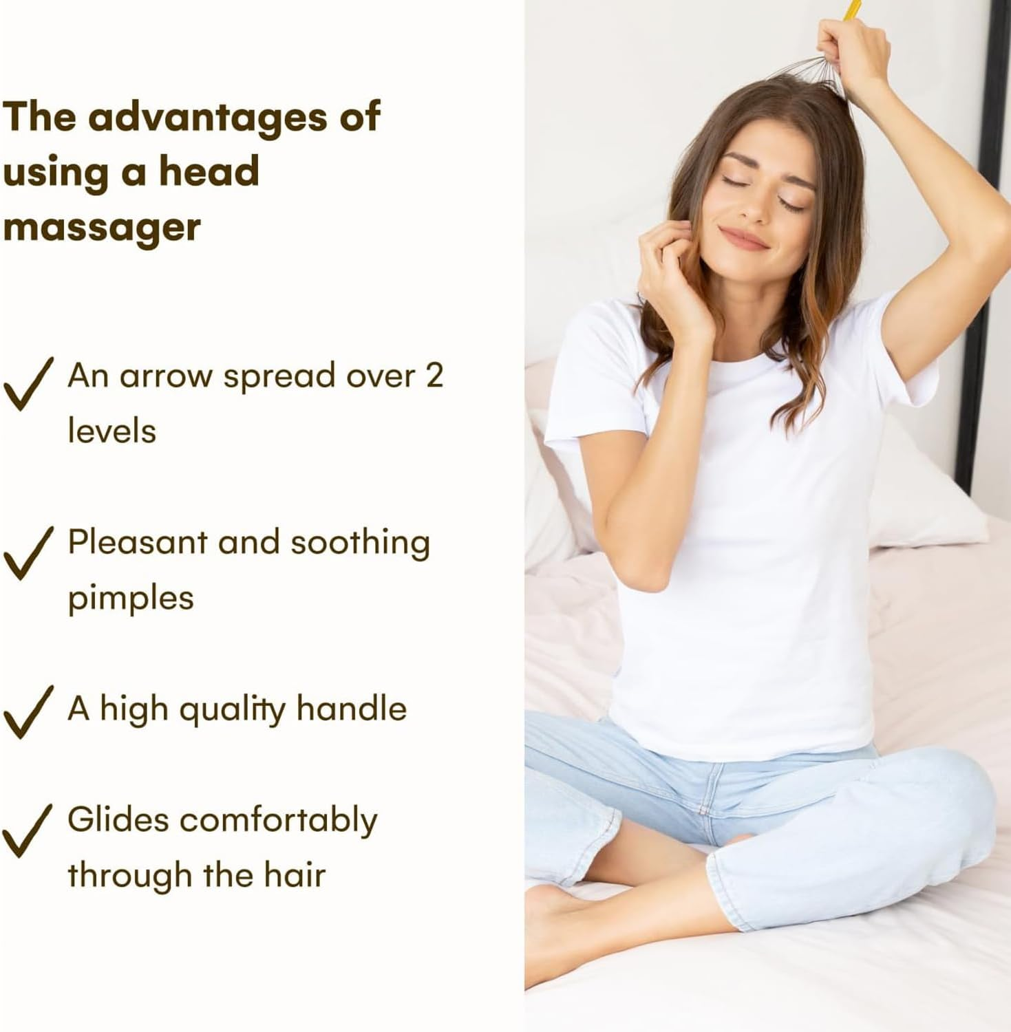 LOVJOYSE 20 Finger Head Scratcher, Head Massager, Scalp Massager, Head Whisk Massager, Wire Massager for Head Hair Body Massage and Stress Relax (Silvery) image number 1