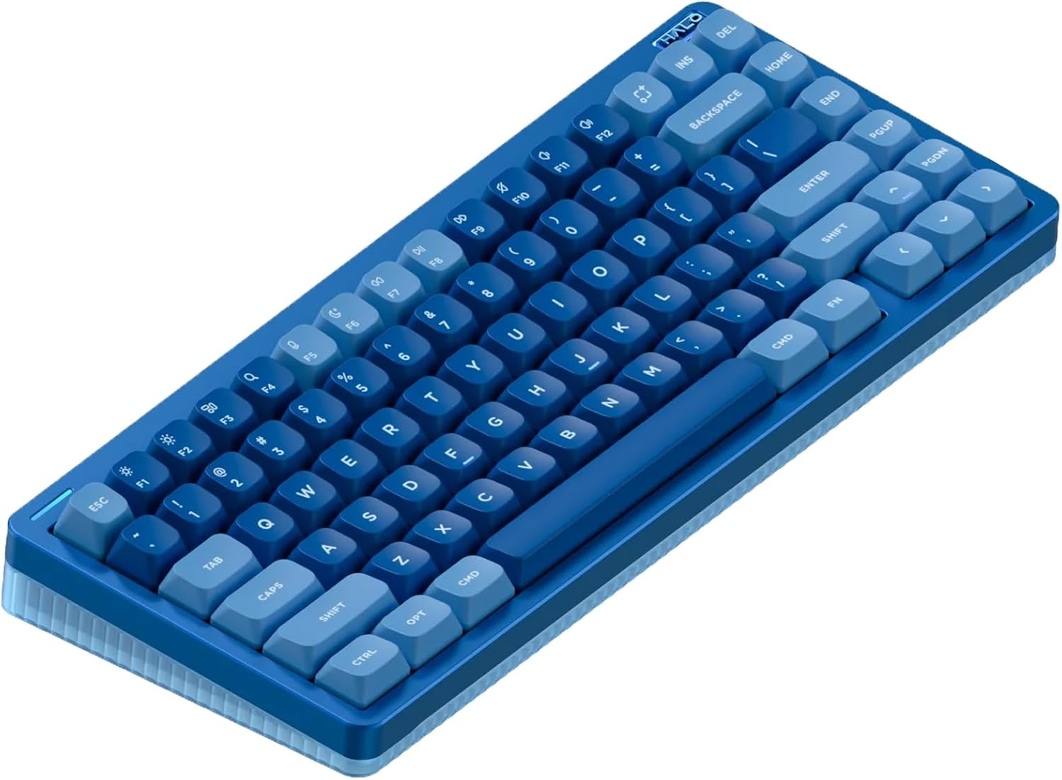 Nuphy Halo75 V2 Mechancial Gaming Kyeboard,75% Wireless Hot Swappable Bluetooth Keyboard,83 Kyes RGB Backlit Keyboard,Support Bluetooth/2.4Ghz/Usb-C (Blue, Mint (37Gf))