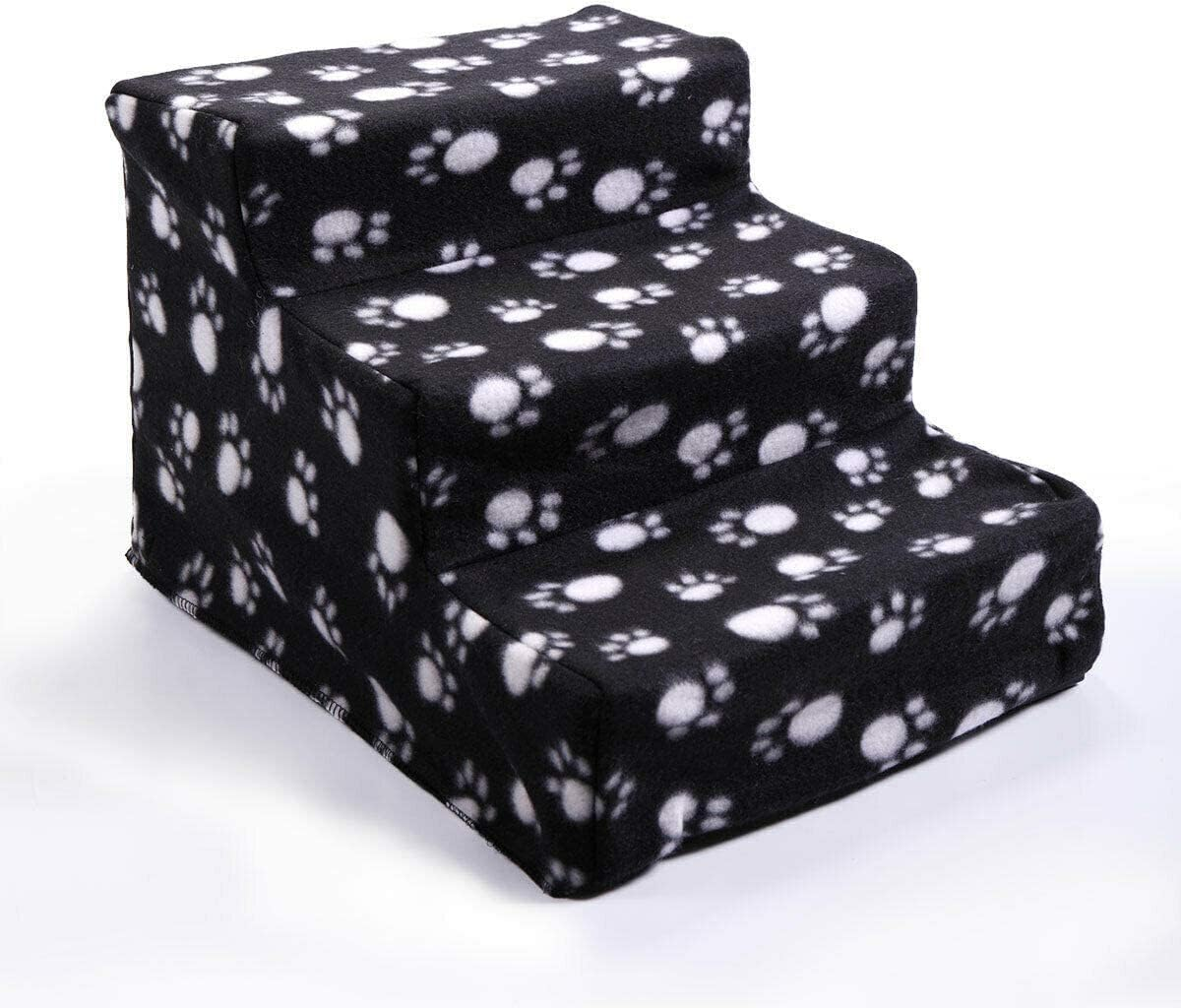 LEDON 3 Steps Pet Stairs Portable Cat Dog Ladder Step Ramp Pup Play/Tennis Ball Toy Lightweight Indoor Support for Senior & Arthritic Pets image number 4