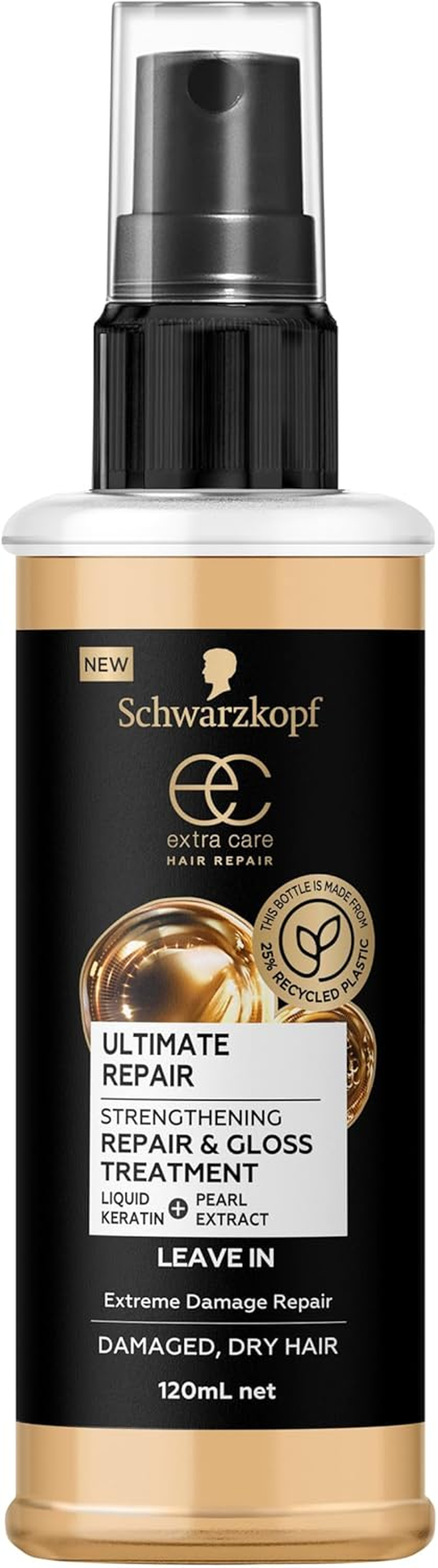 Schwarzkopf Extra Care Ultimate Repair Strengthening Repair & Gloss, Hair Spray Treatment 120Ml (Pack of 2) image number 1