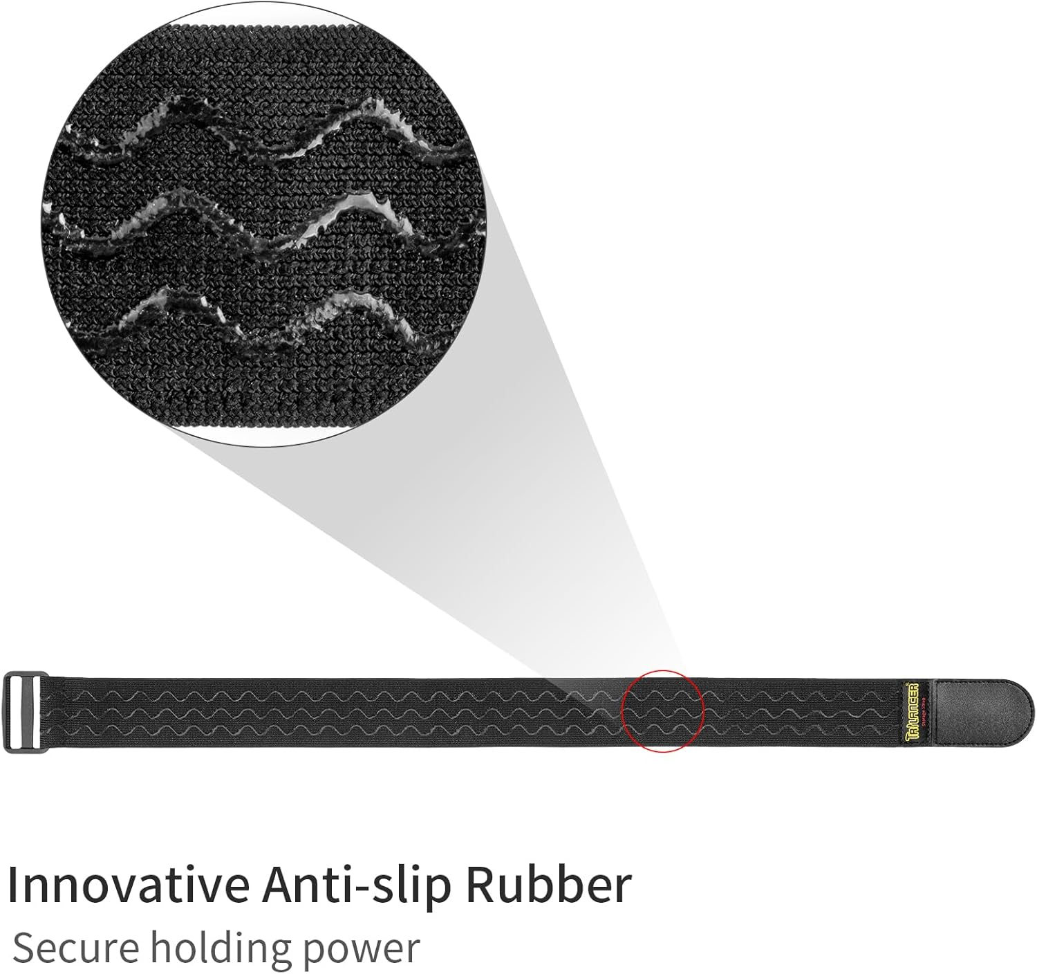 Trilancer Elastic Cinch Straps with Anti-Slip Strips, 61 Cm X 5 Cm(4 Pack) Multipurpose Hook and Loop Bundling Straps for Hose, Cords, Bike, Luggage, Camping, Yoga Mats image number 5