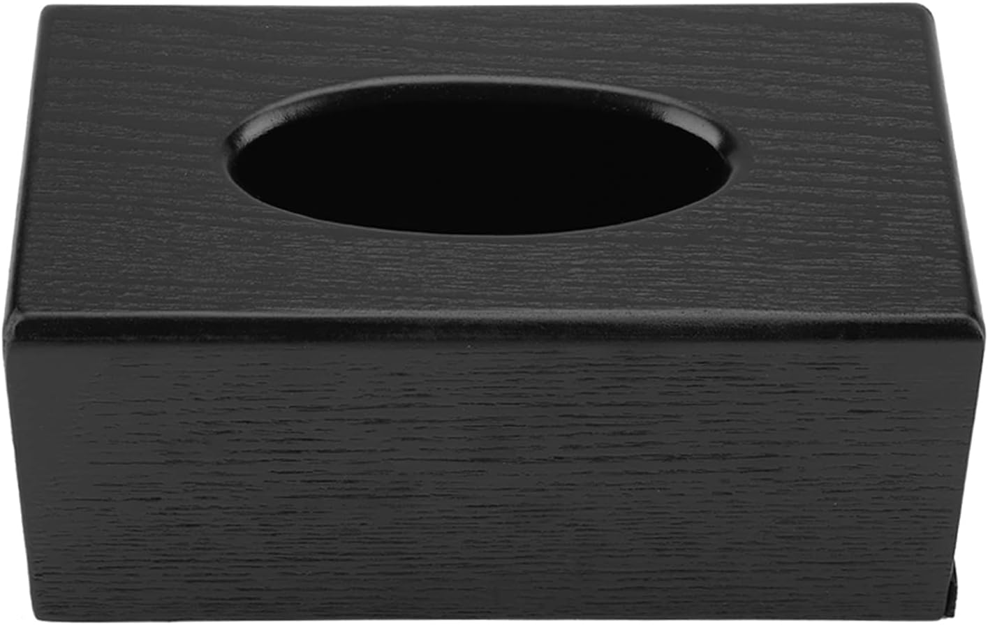 Rectangular Tissue Box Cover for Living Room Bedroom Kitchen Bathroom Office Use Standard Tissue Boxes Black Wood Finish